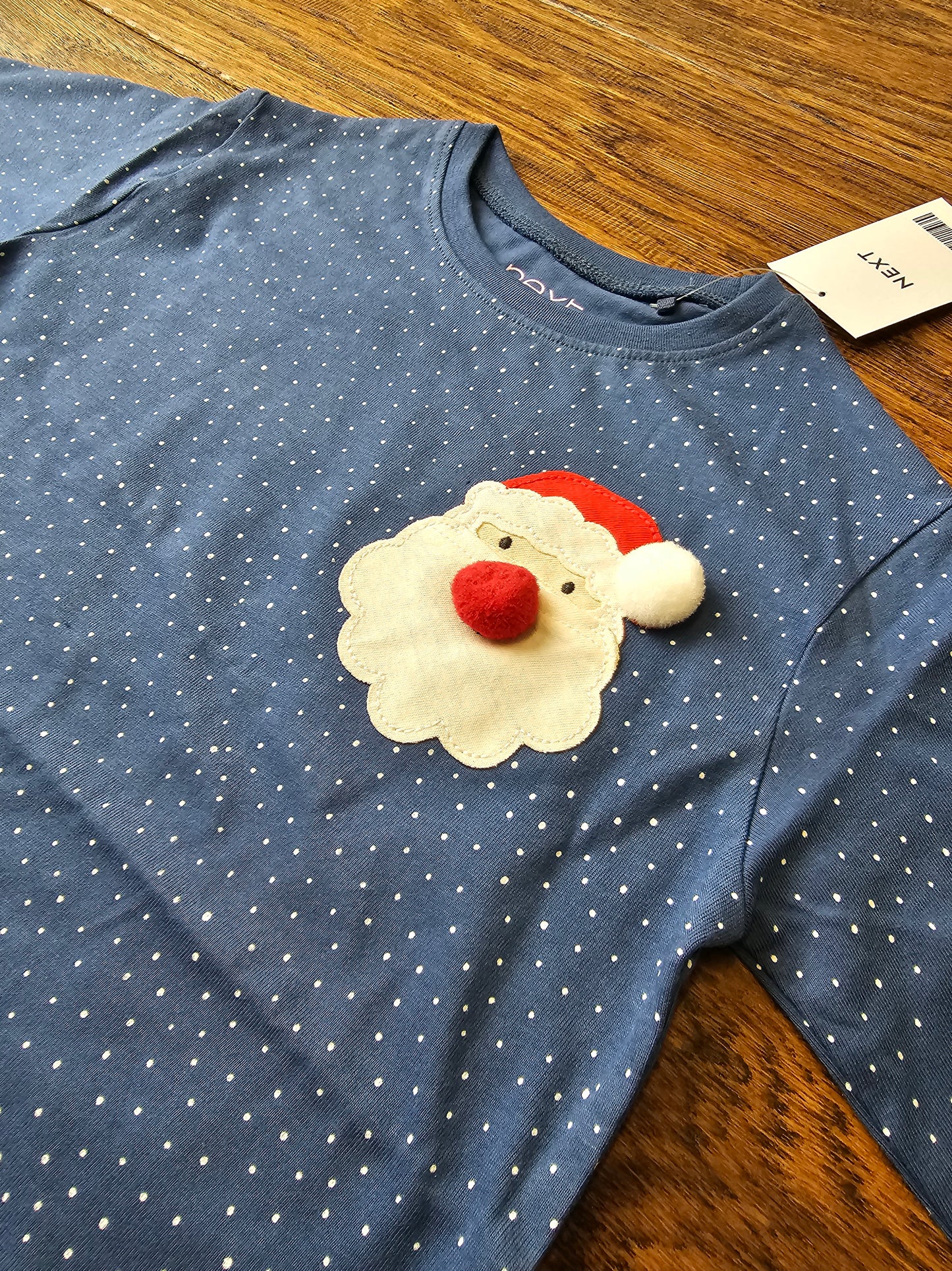 Next Santa Long Sleeved Christmas Top