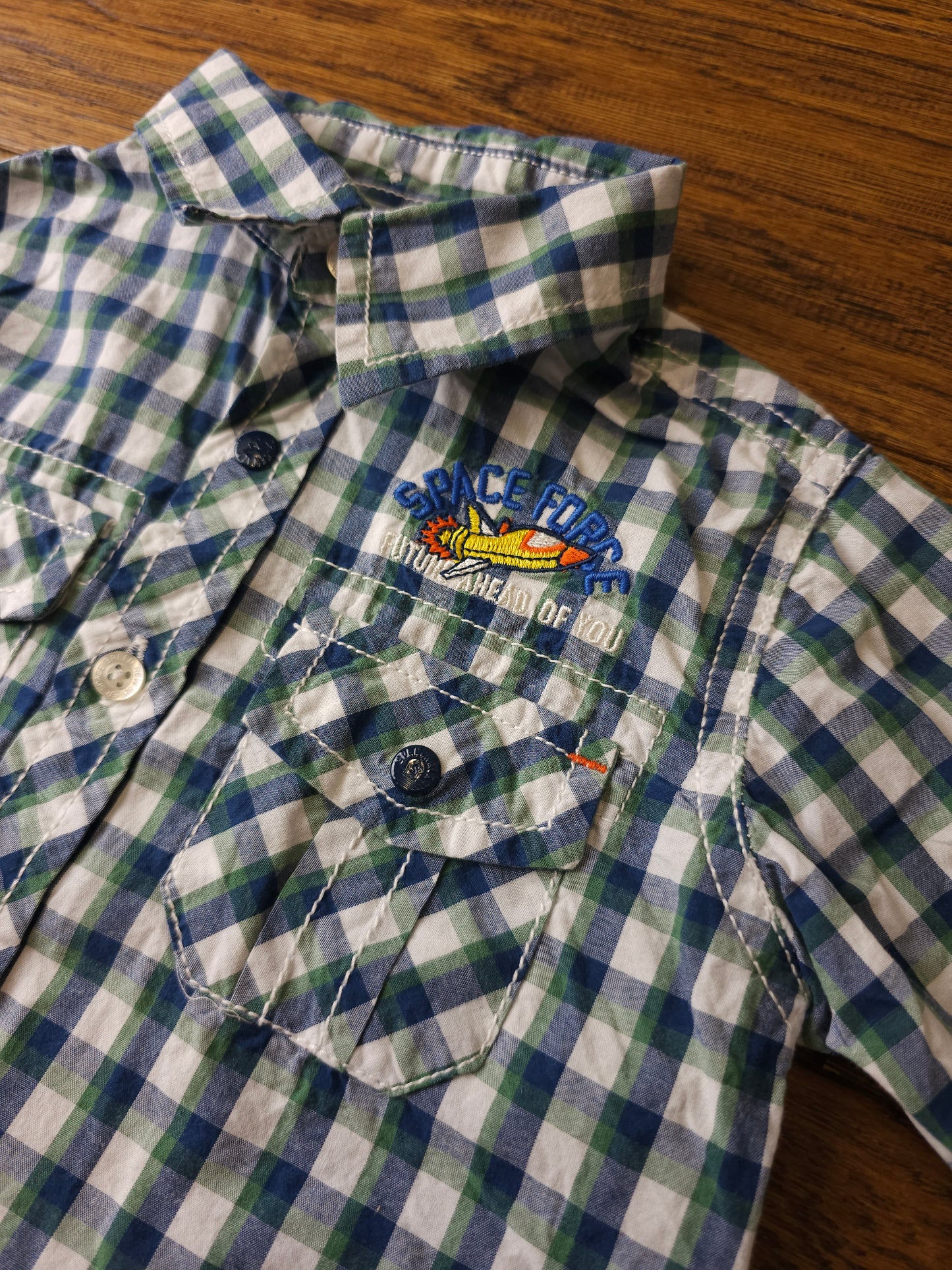 Fagottino Space Force Check Shirt