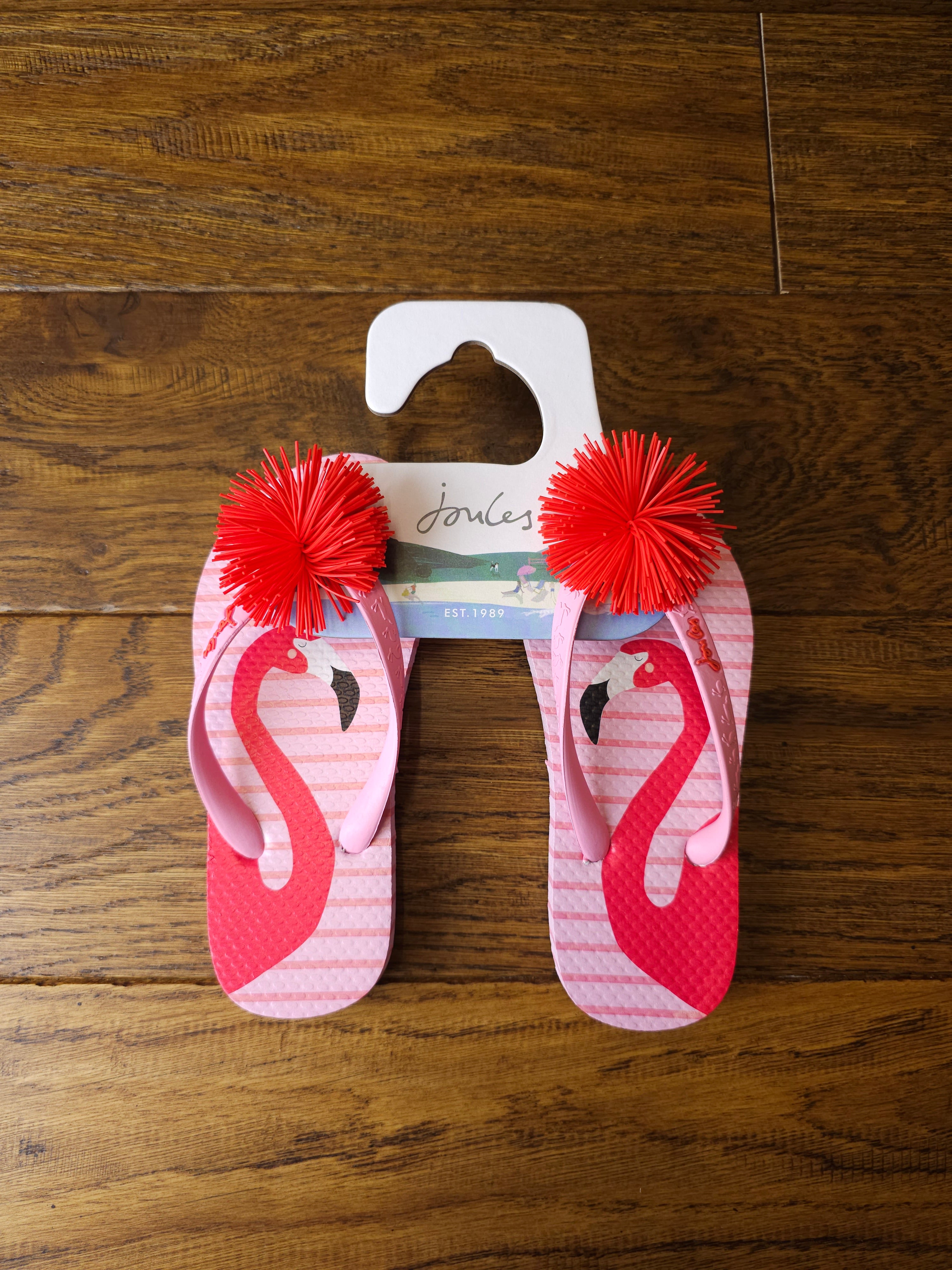 Joules Flamingo Flip Flops UK 8 Infant UK 9 Infant UK 10 Infant