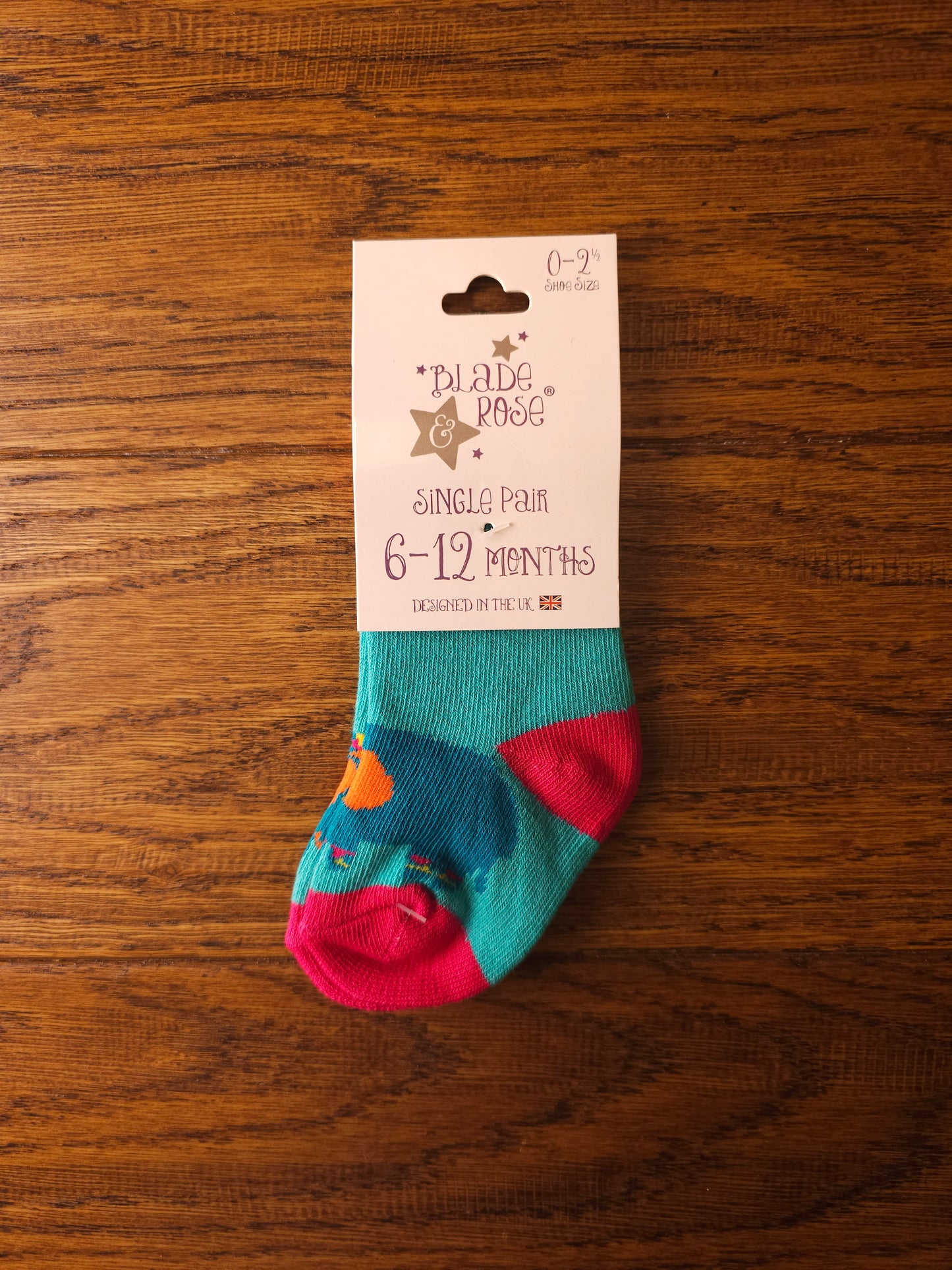 Blade and Rose Ellis The Elephant Socks 0-6 Months, 6-12 Months