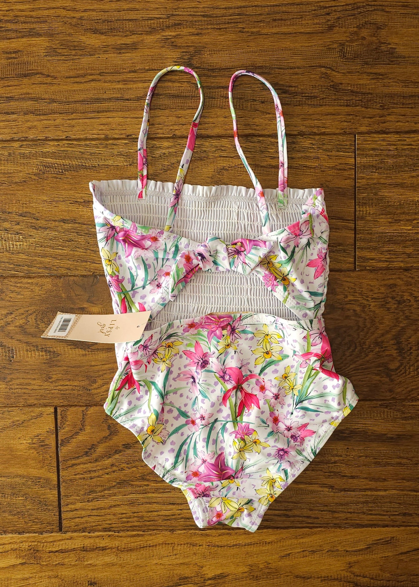 Lipsy Floral Swimming Costume With Bow Detail