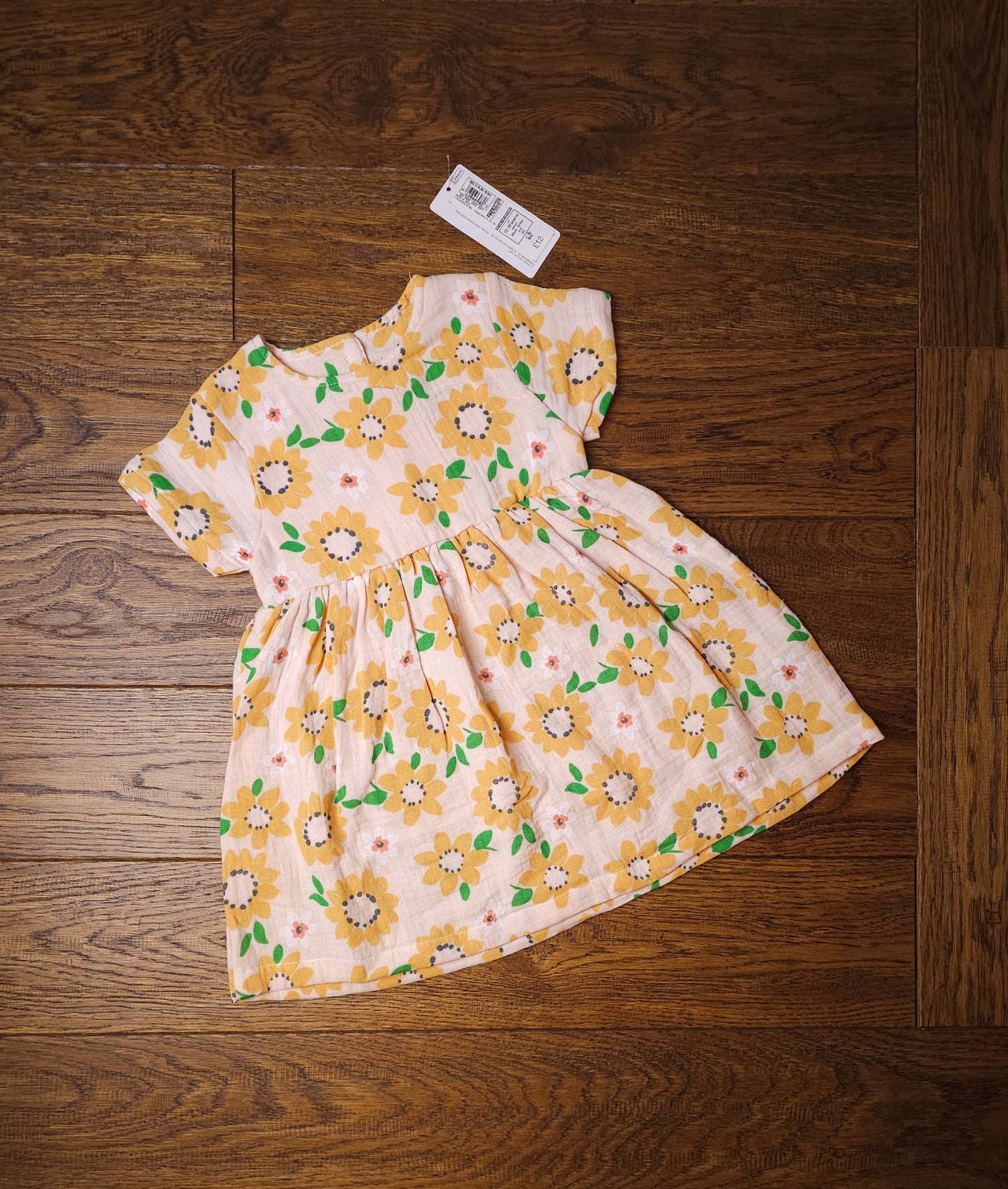 Marks and Spencer 100% Cotton Flower Dress 12-18 Months