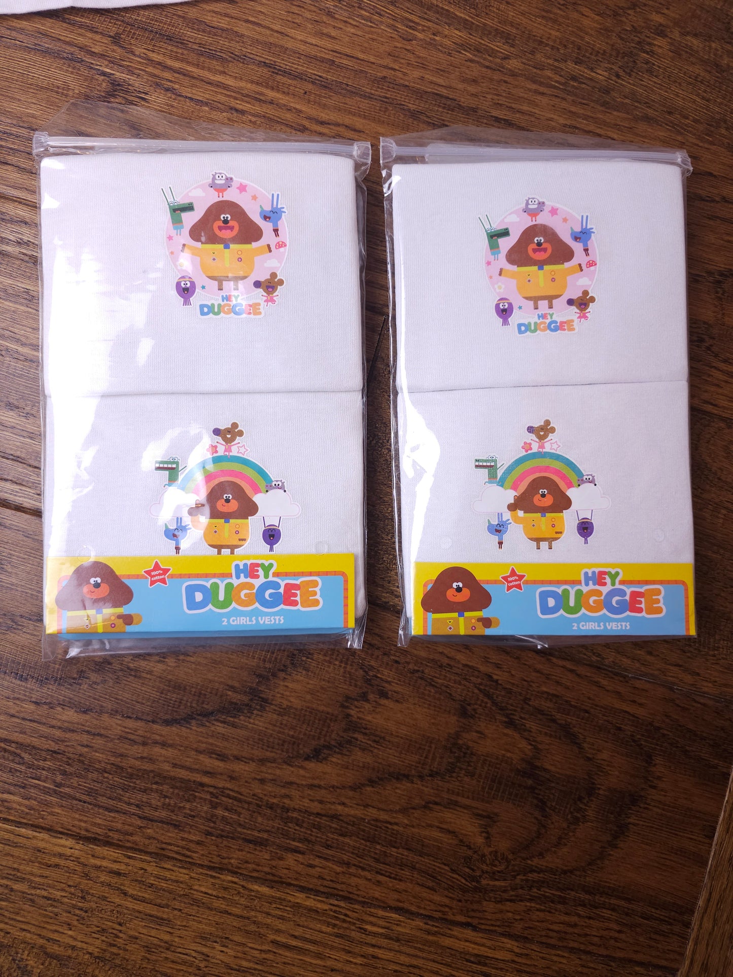 6x Official Girls Hey Duggee Vests 18-24 Months, 2-3 Years, 3-4 Years, 4-5 Years