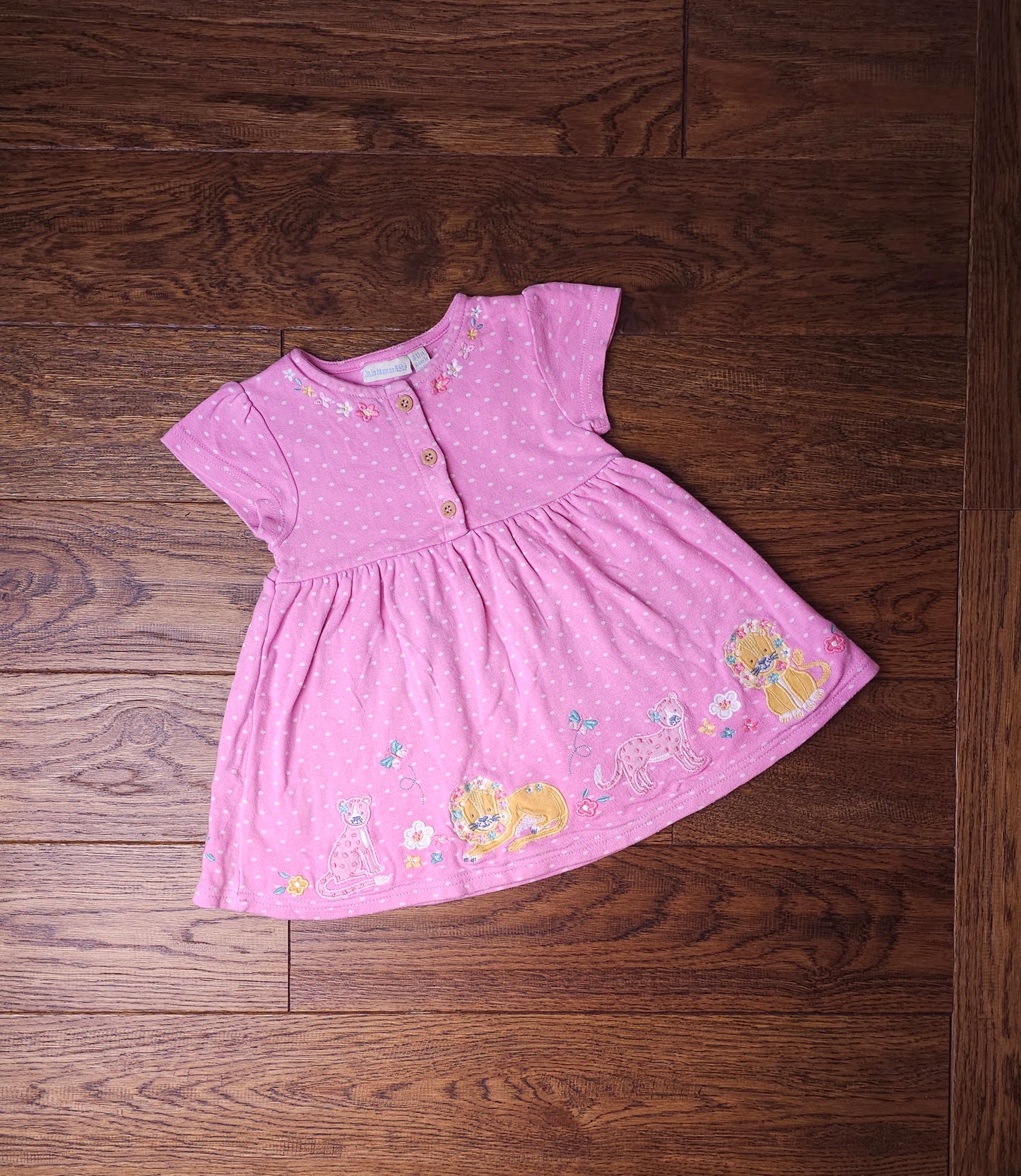 Jojo Maman Lion Cheetah Dress 6-12 Months