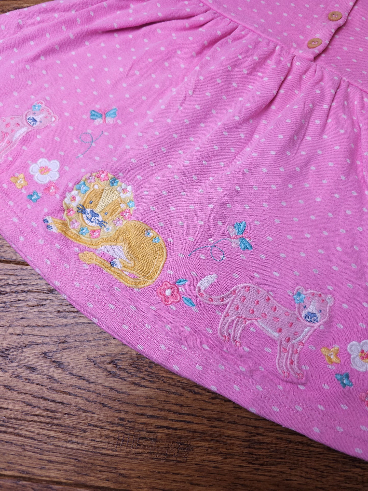 Jojo Maman Lion Cheetah Dress 6-12 Months