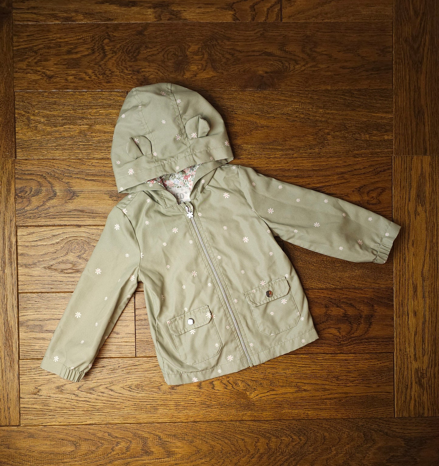 Fred and Flo Hooded Lightweight Lined Daisy Jacket 18-24 Months R