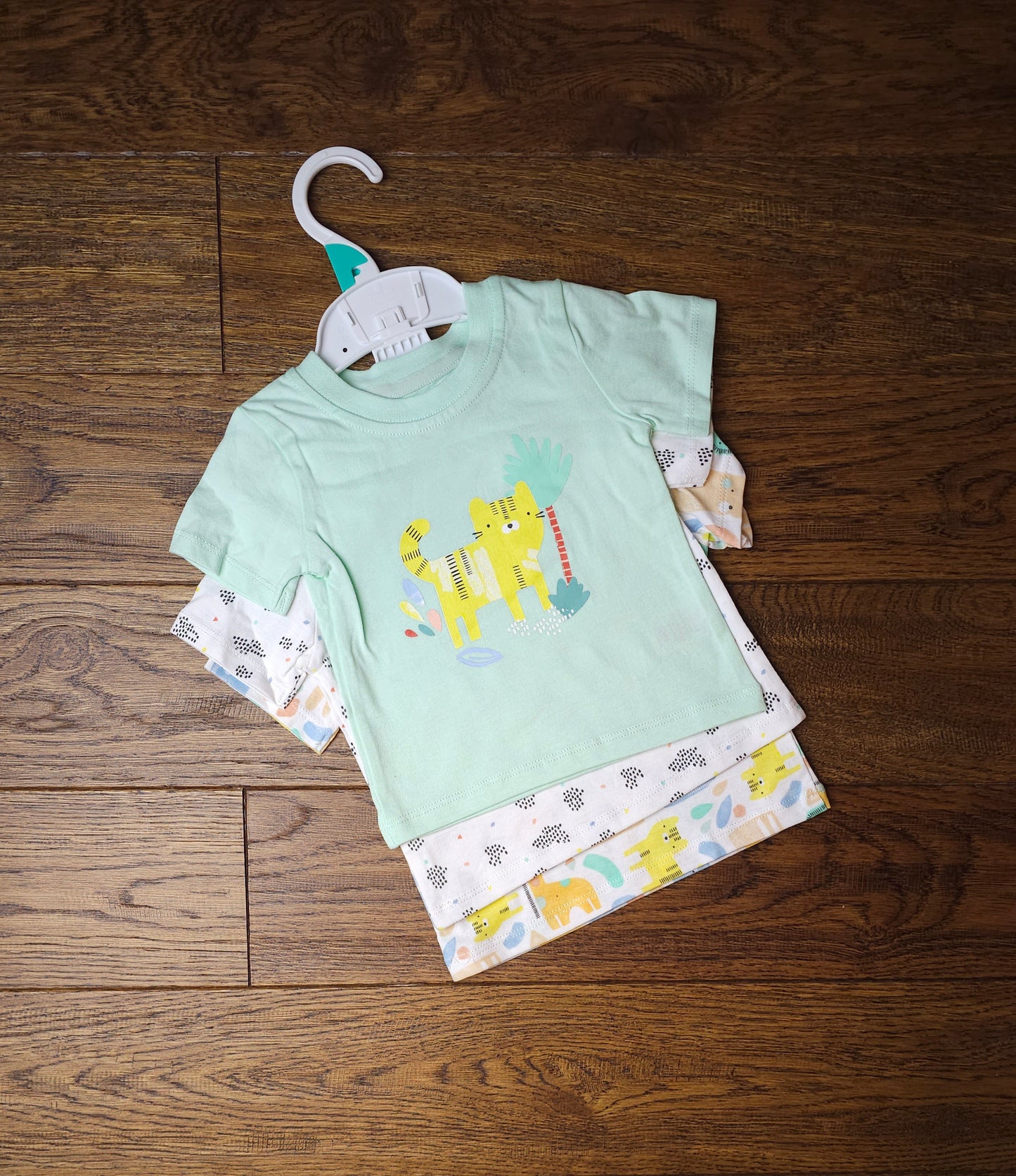 John Lewis Mini Cuddles 3x Animal Print T-Shirts 3-6 Months