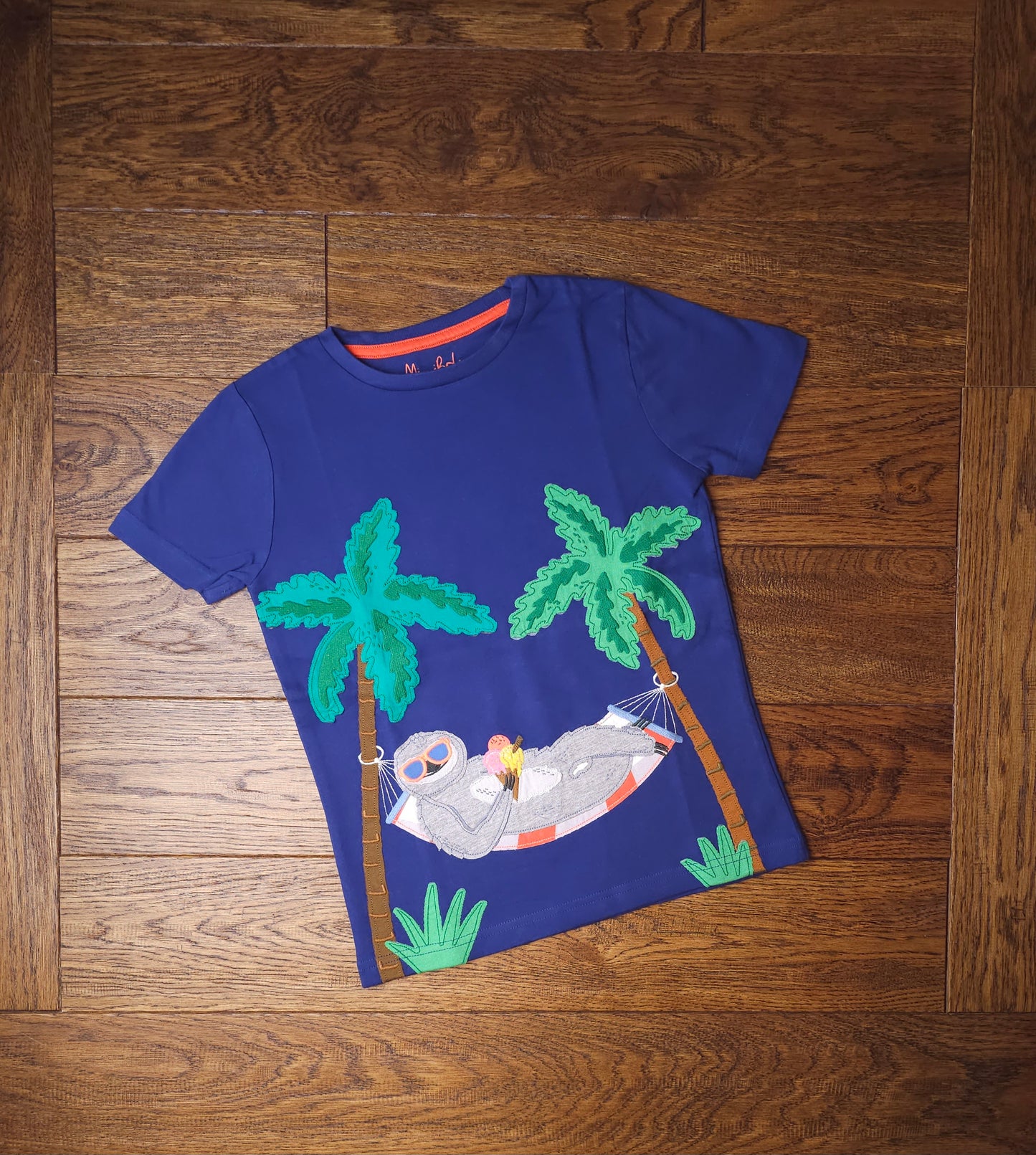 Boden Sloth Ice Cream Hammock Applique T-Shirt 4-5 Years, 7-8 Years, 8-9 Years