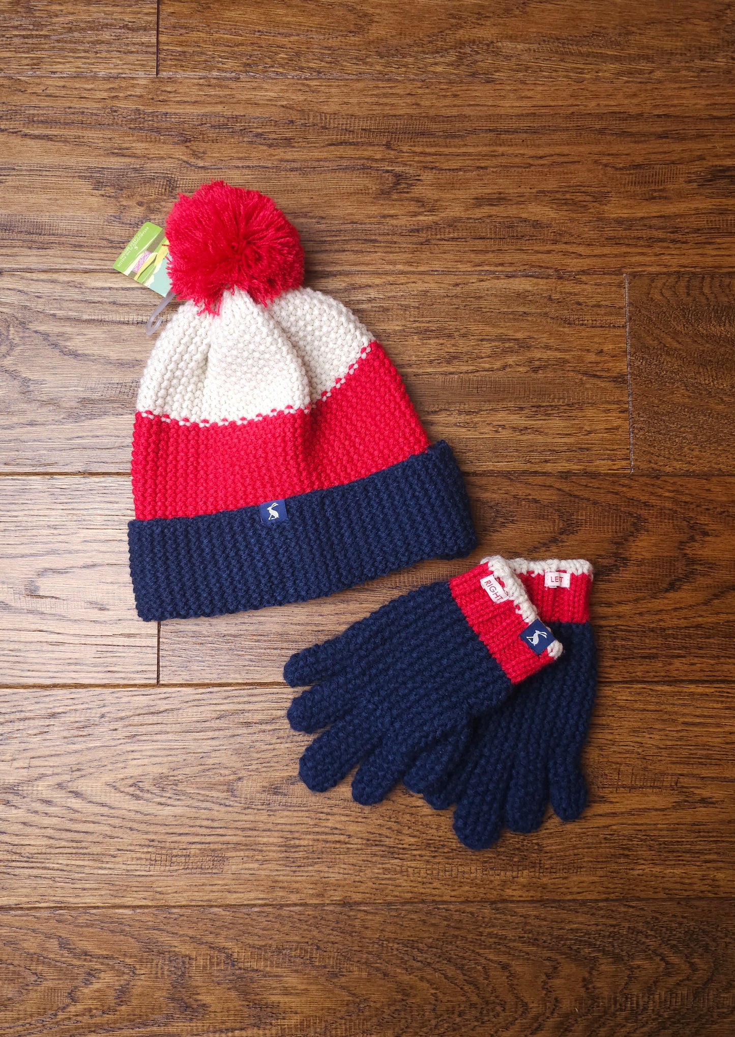 Joules Crochet Winter Hat and Gloves S/M 2-3 Years