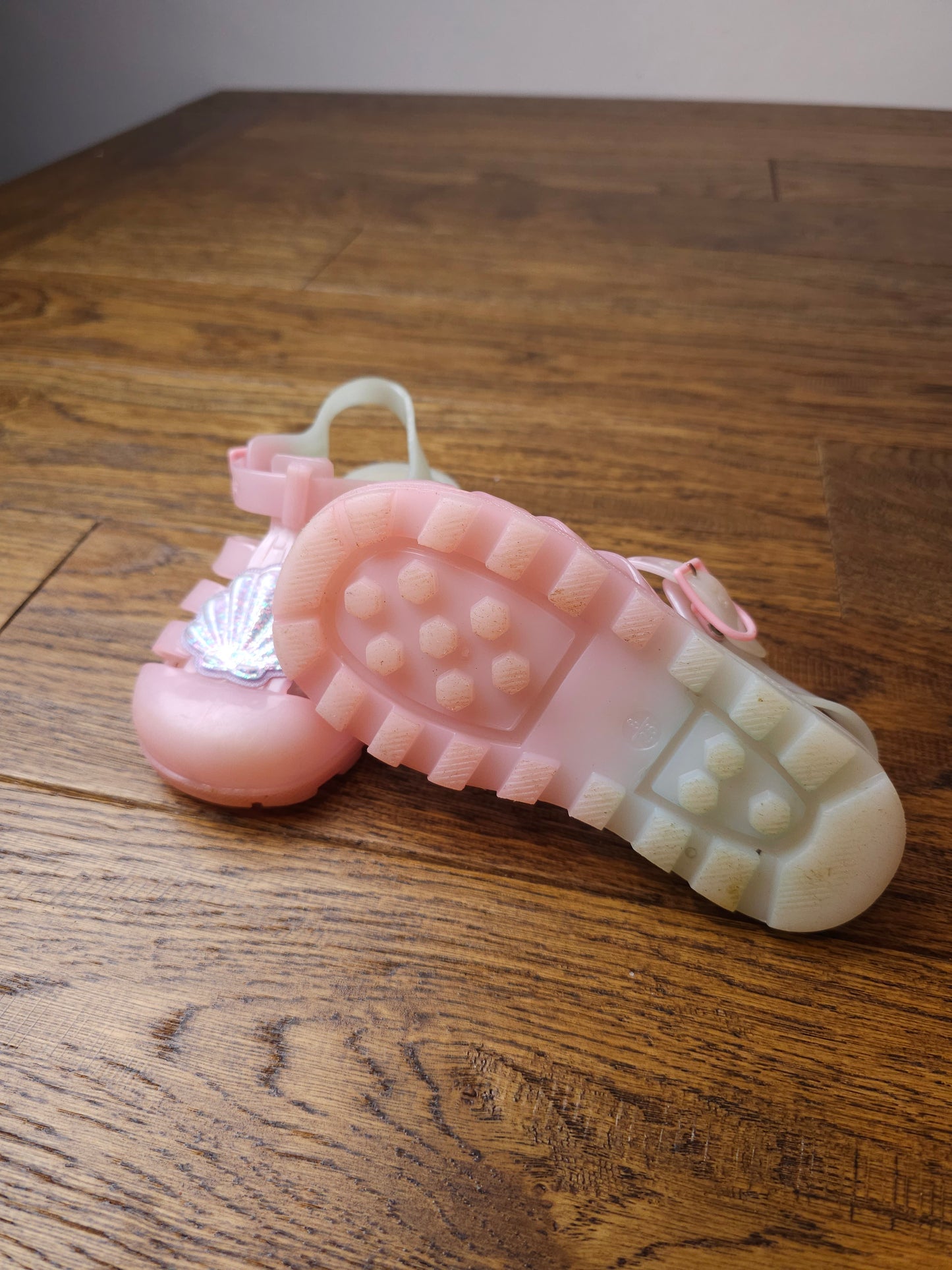 Primark Glitter Shell Jelly Sandals UK 8 Infant M
