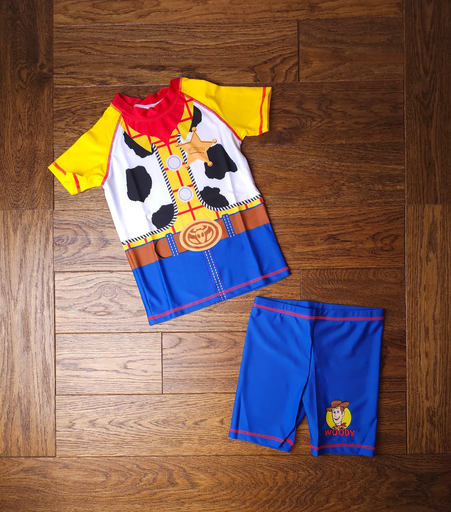 Official Disney Toy Story Woody Rash Vest and Shorts Swimming Suit Set 4-5 Years, 5-6 Years, 6-7 Years, 7-8 Years