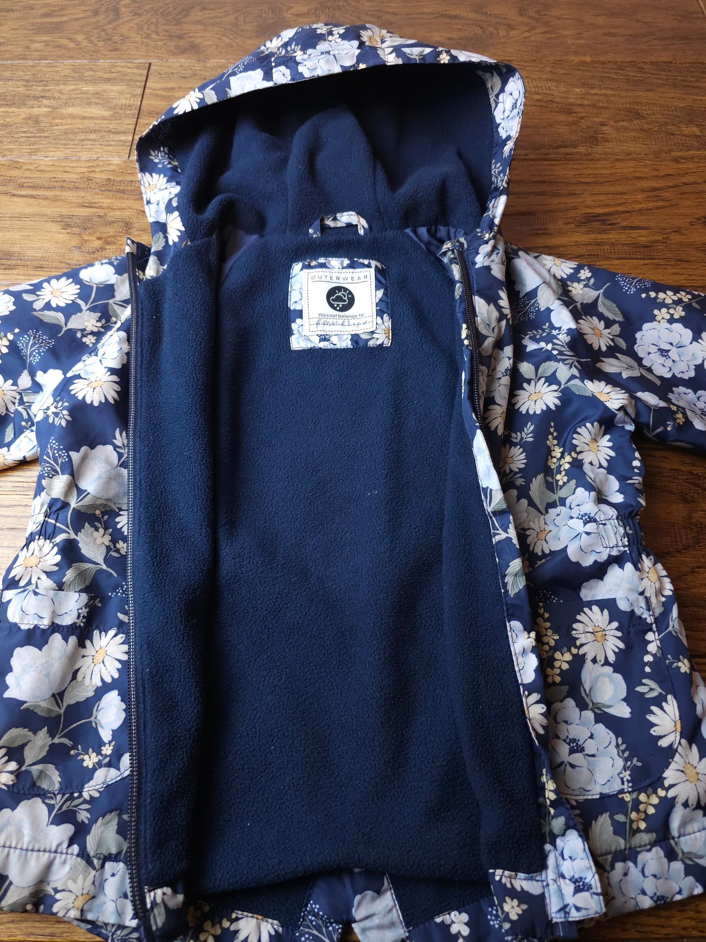 TU Floral Fleece Lined Lightweight Jacket 18-24 Months