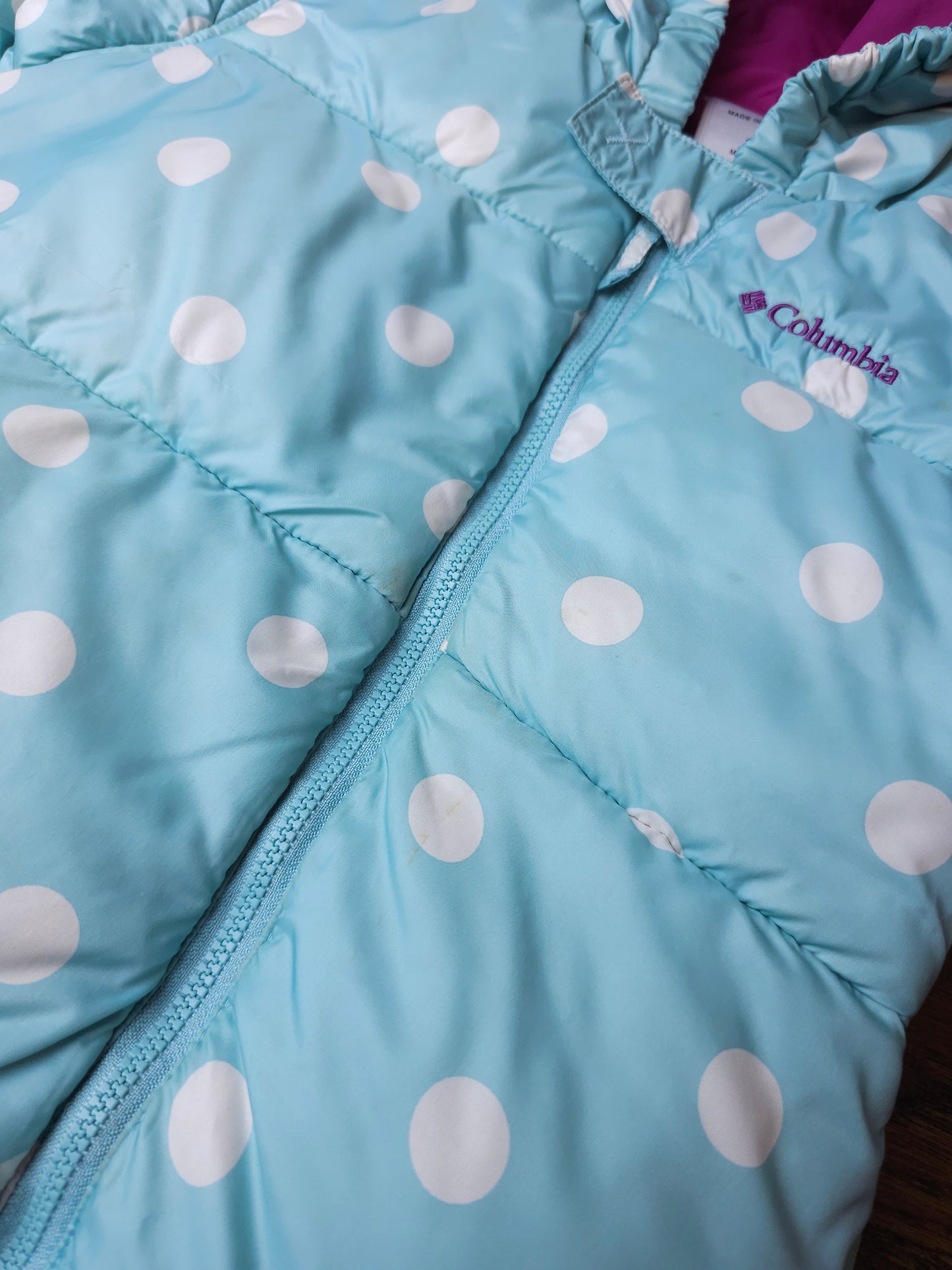 Columbia Spotty Down Feather Snowsuit 12-18 Months