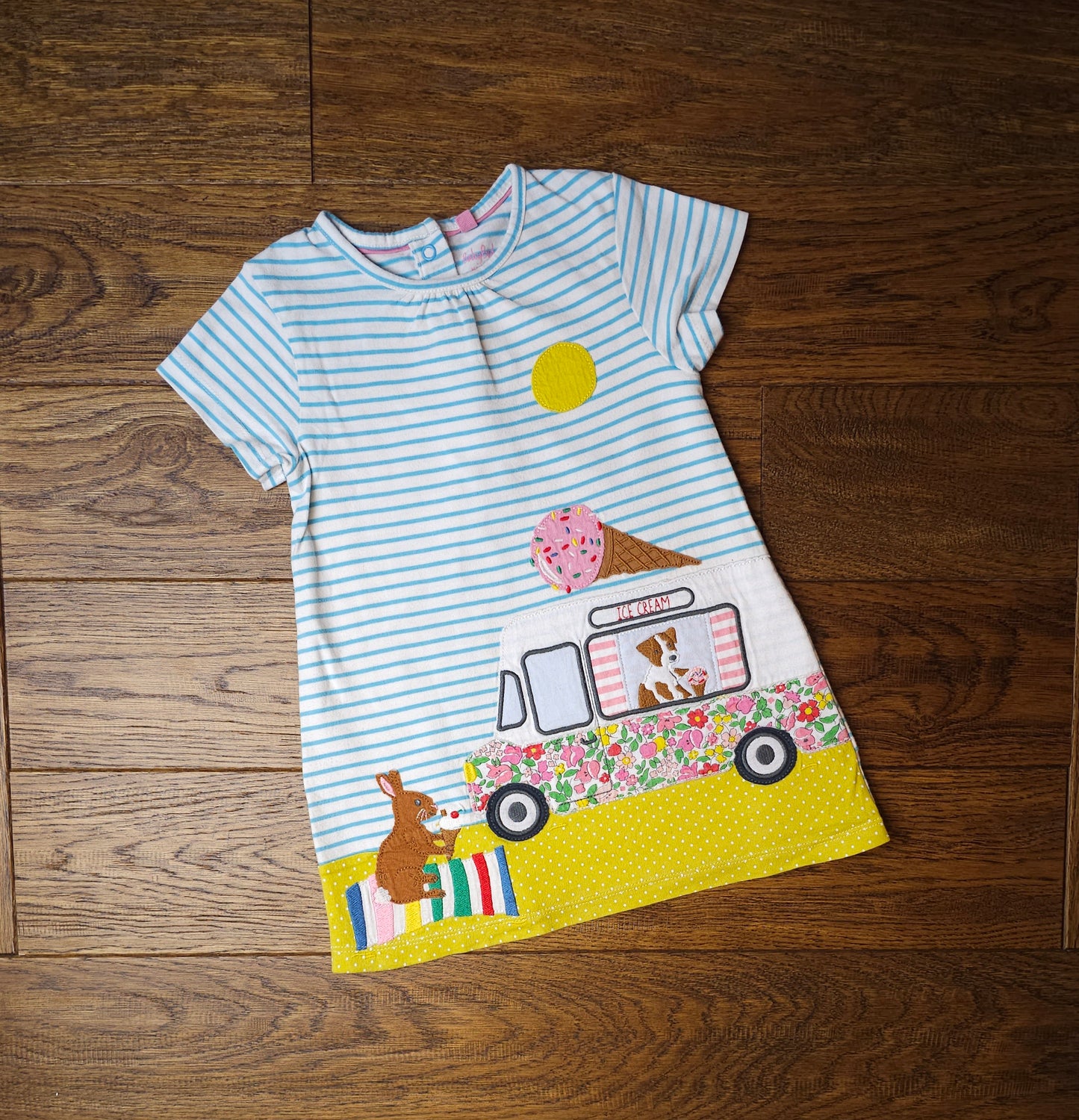 Boden Ice Cream Van Applique Tunic Dress 2-3 Years