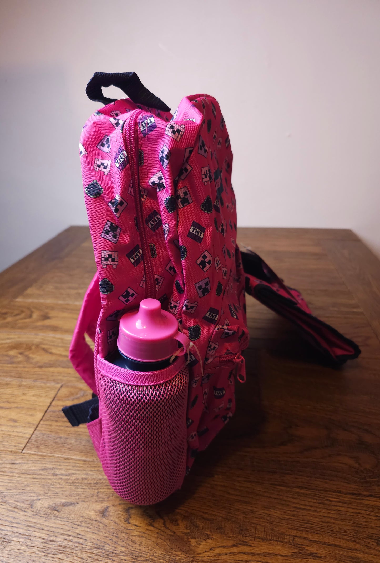 Official Minecraft Backpack Bag, Insulated Lunch Bag, Pencil Case and Water Bottle Set