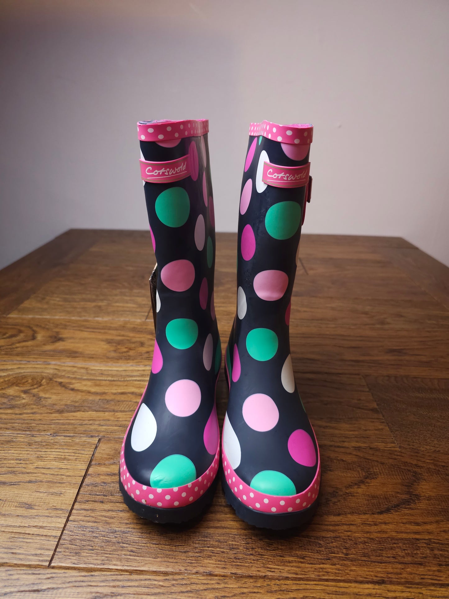 Cotswold Polkadot Dotty Welly Wellington Boots, UK 12 Child, UK 13 Child, UK 2 Junior, UK 4 Junior