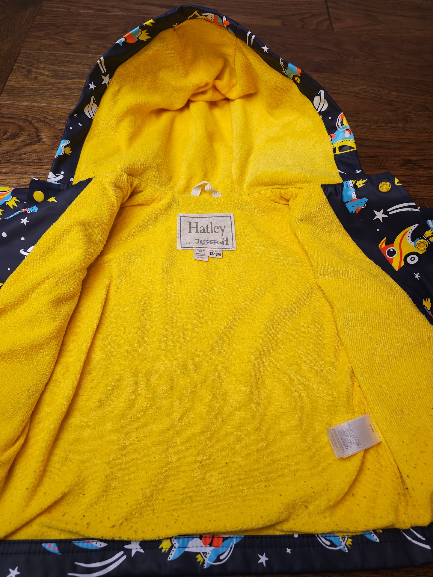 Hatley Space Print Rain Jacket 12-18 Months