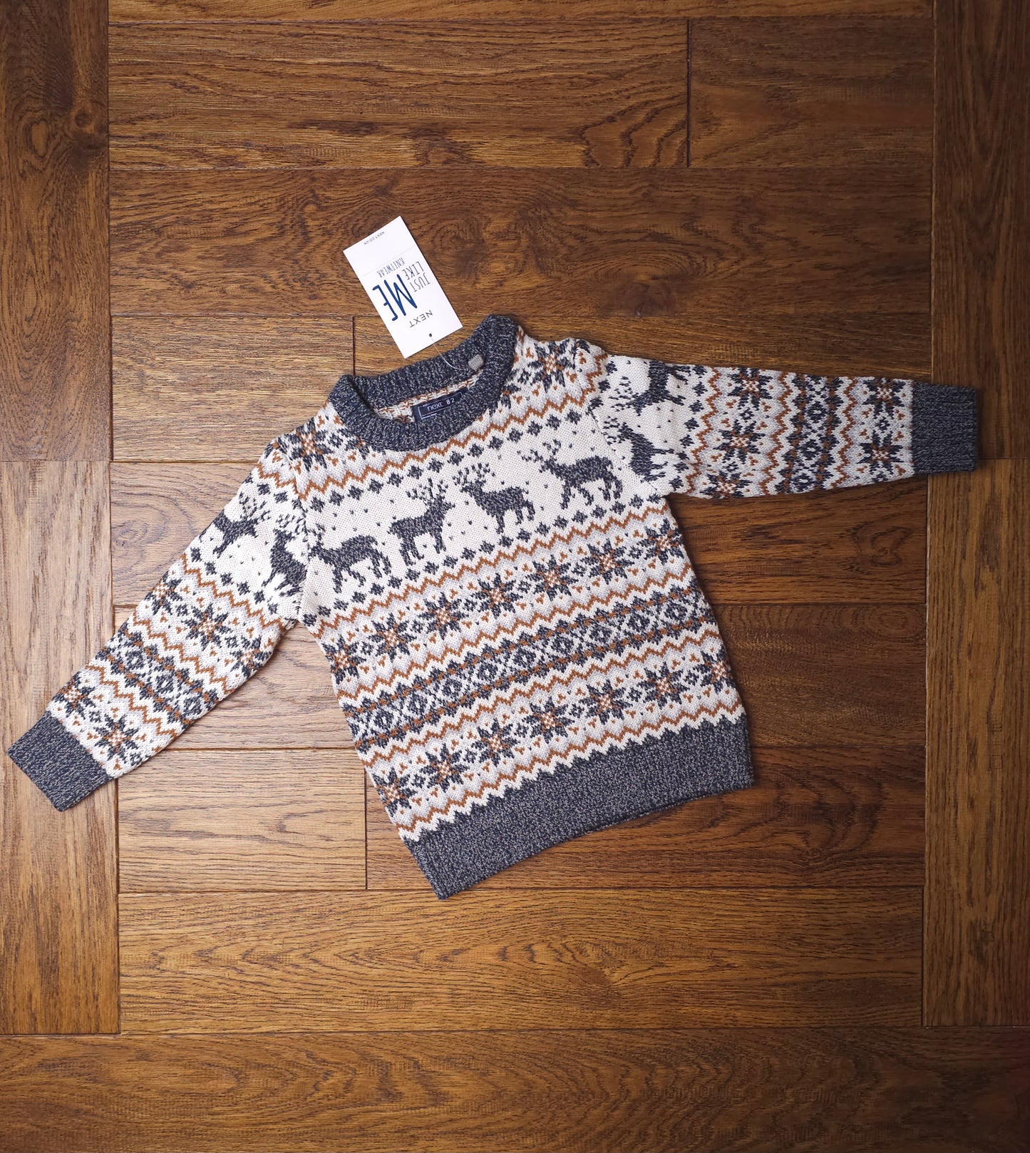 Next Reindeer Fair Isle Design Christmas Jumper 4-5 Years, 9-10 Years, 14-15 Years