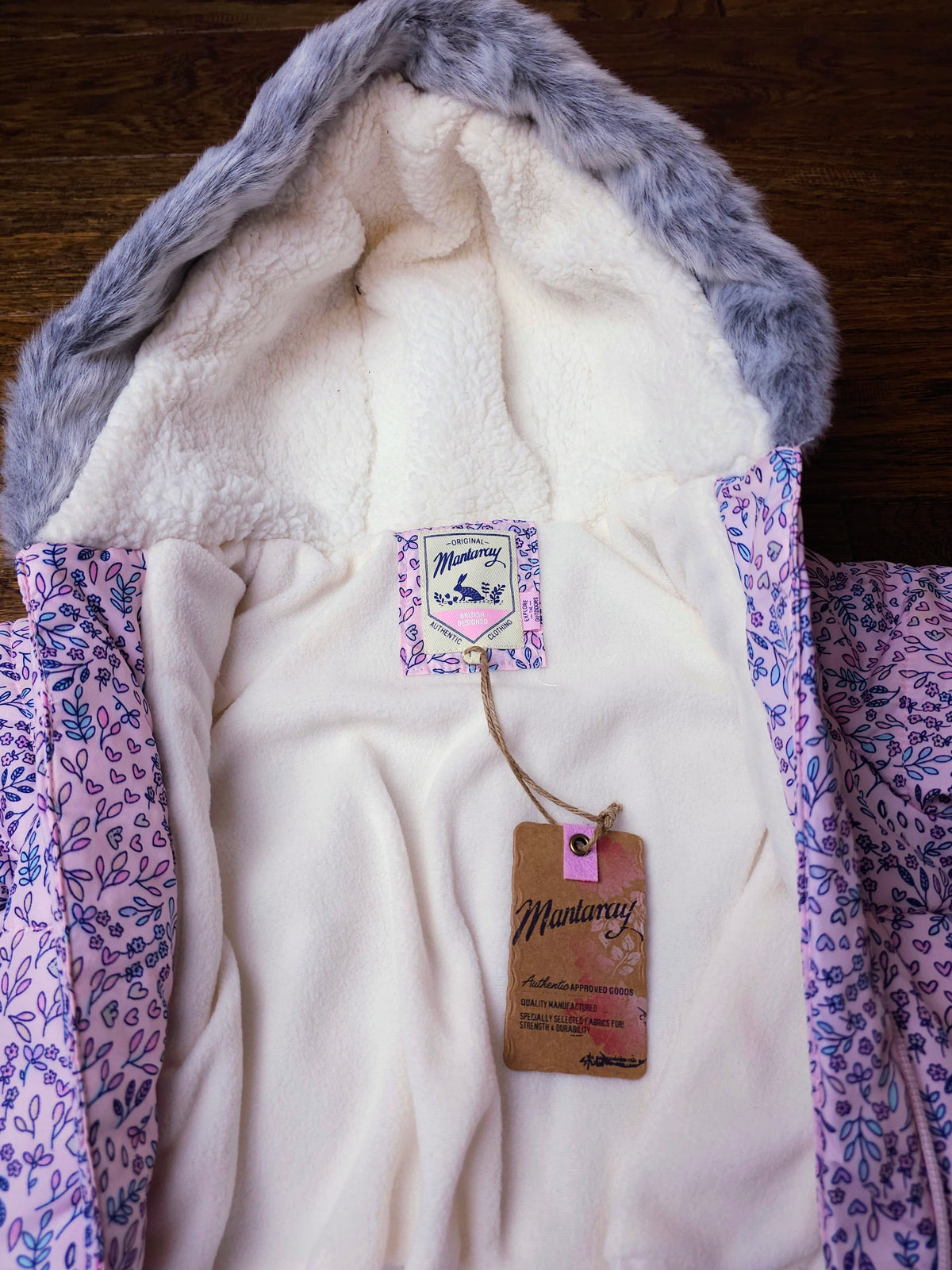 Mantaray Floral Snowsuit Pramsuit With Fold Over Hand Covers 3-6 Months R.