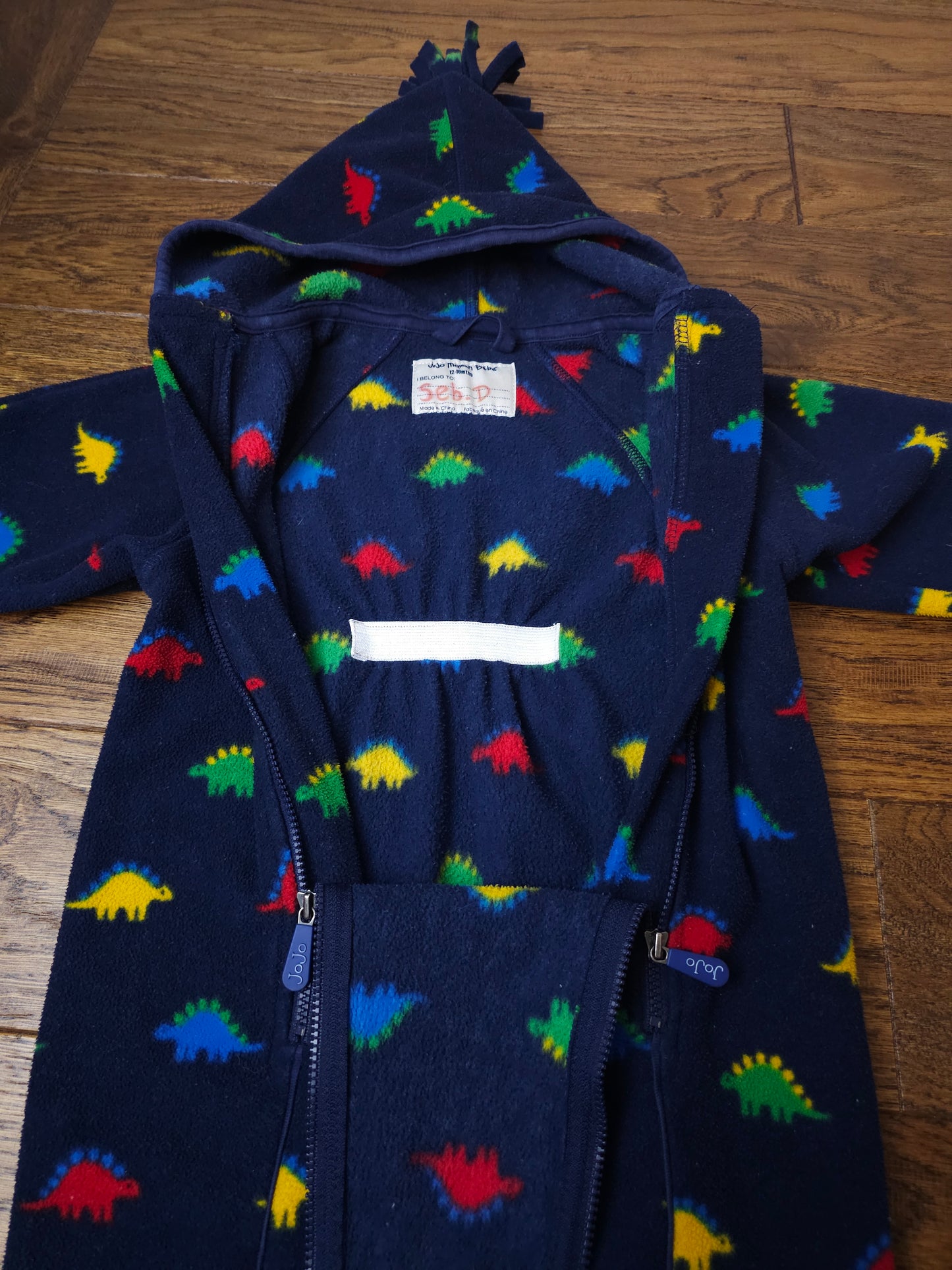 Jojo Maman In The Snow Dinosaur Polar Fleece 12-18 Months.
