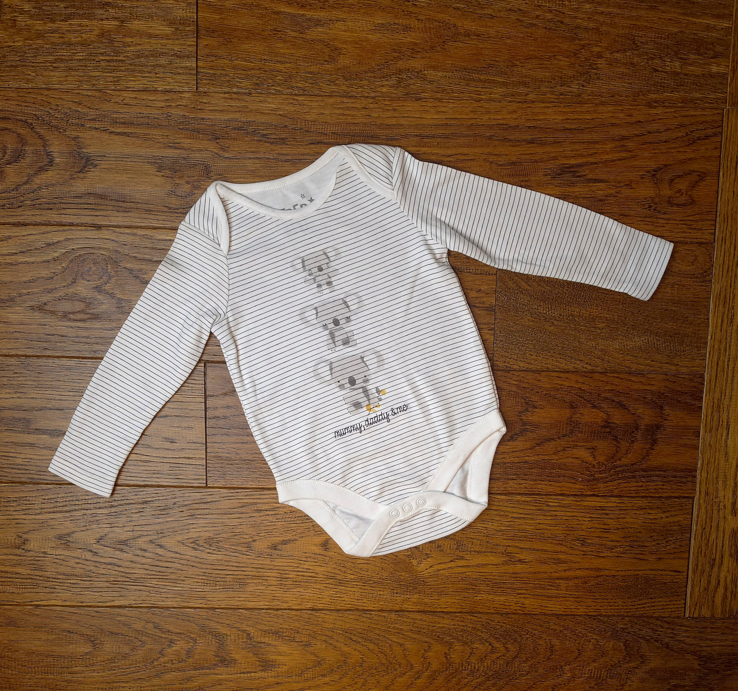 Fred and Flo Koala Mummy, Daddy and Me Long Sleeve Bodysuit Vest 6-9 Months.
