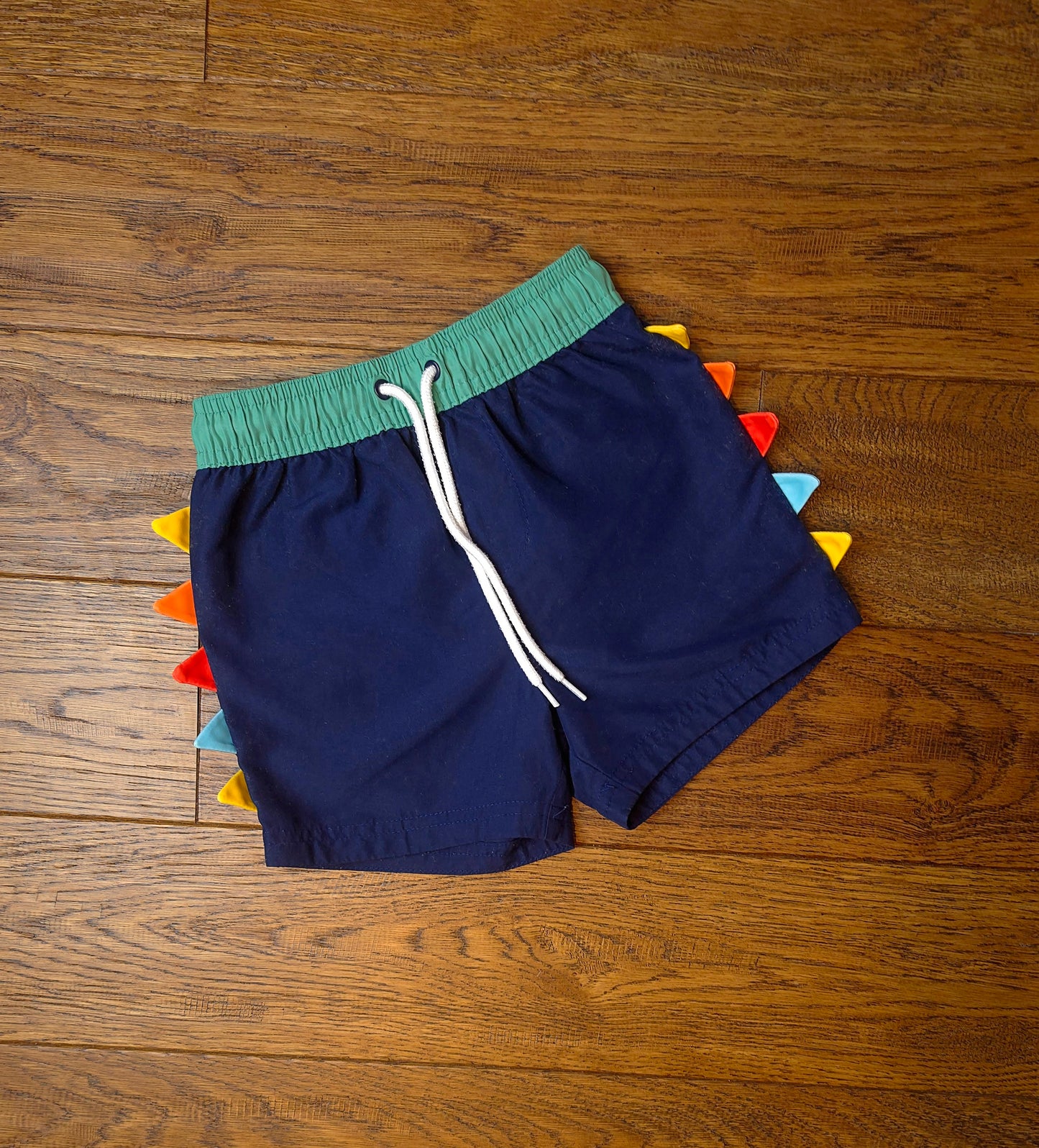 Next Rainbow Dinosaur Trim Swimming Trunks Shorts 12-18 Months.