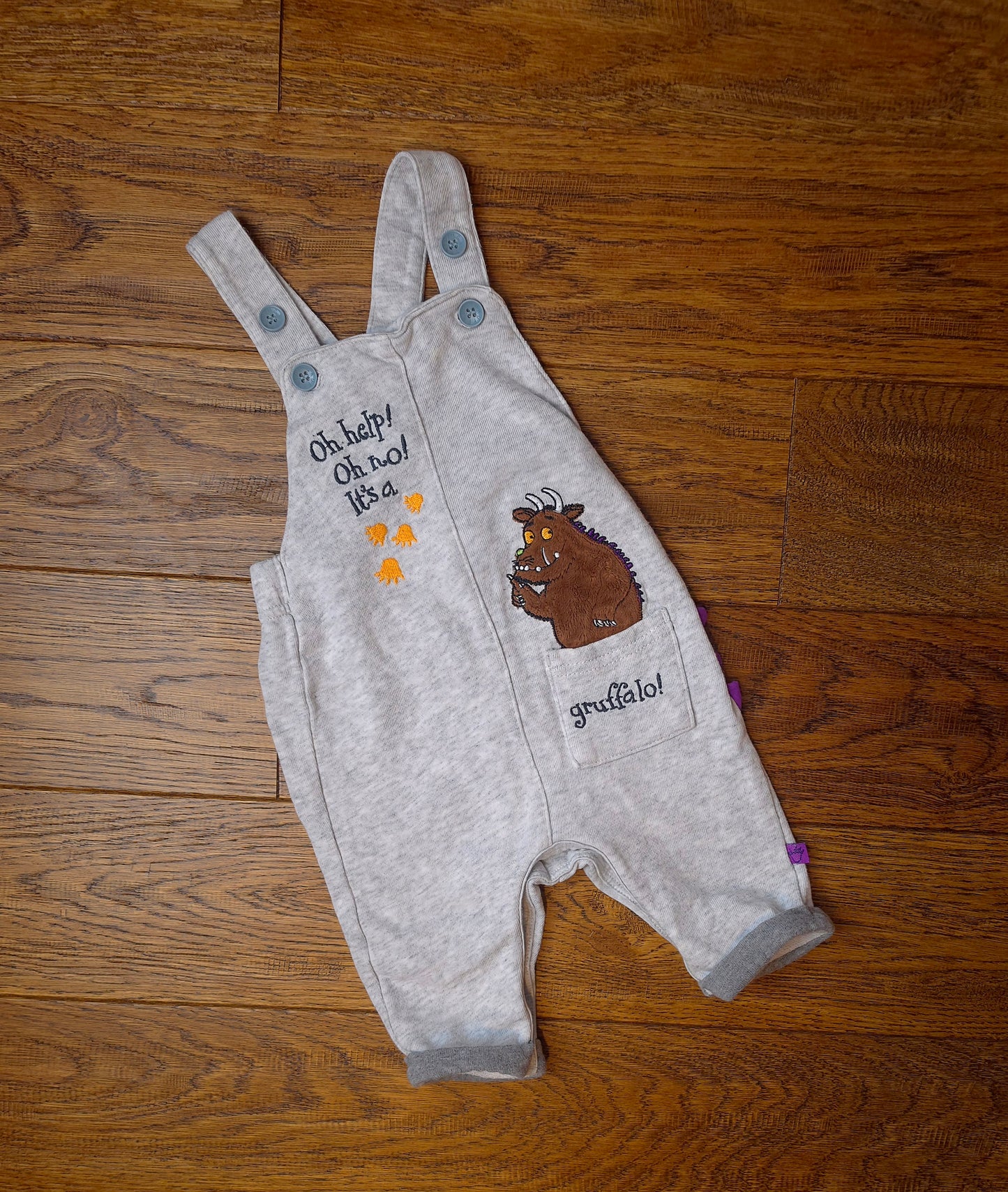 TU Gruffalo Dungarees Romper 3-6 Months.