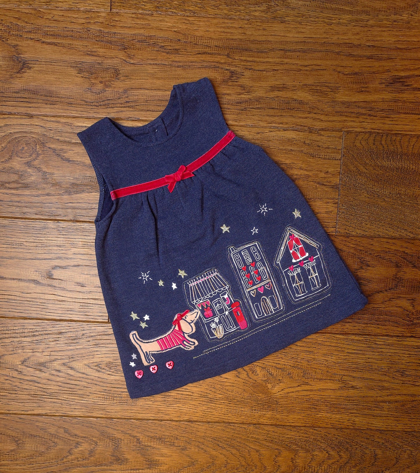 George Embroidered Dog Dress 0-3 Months.