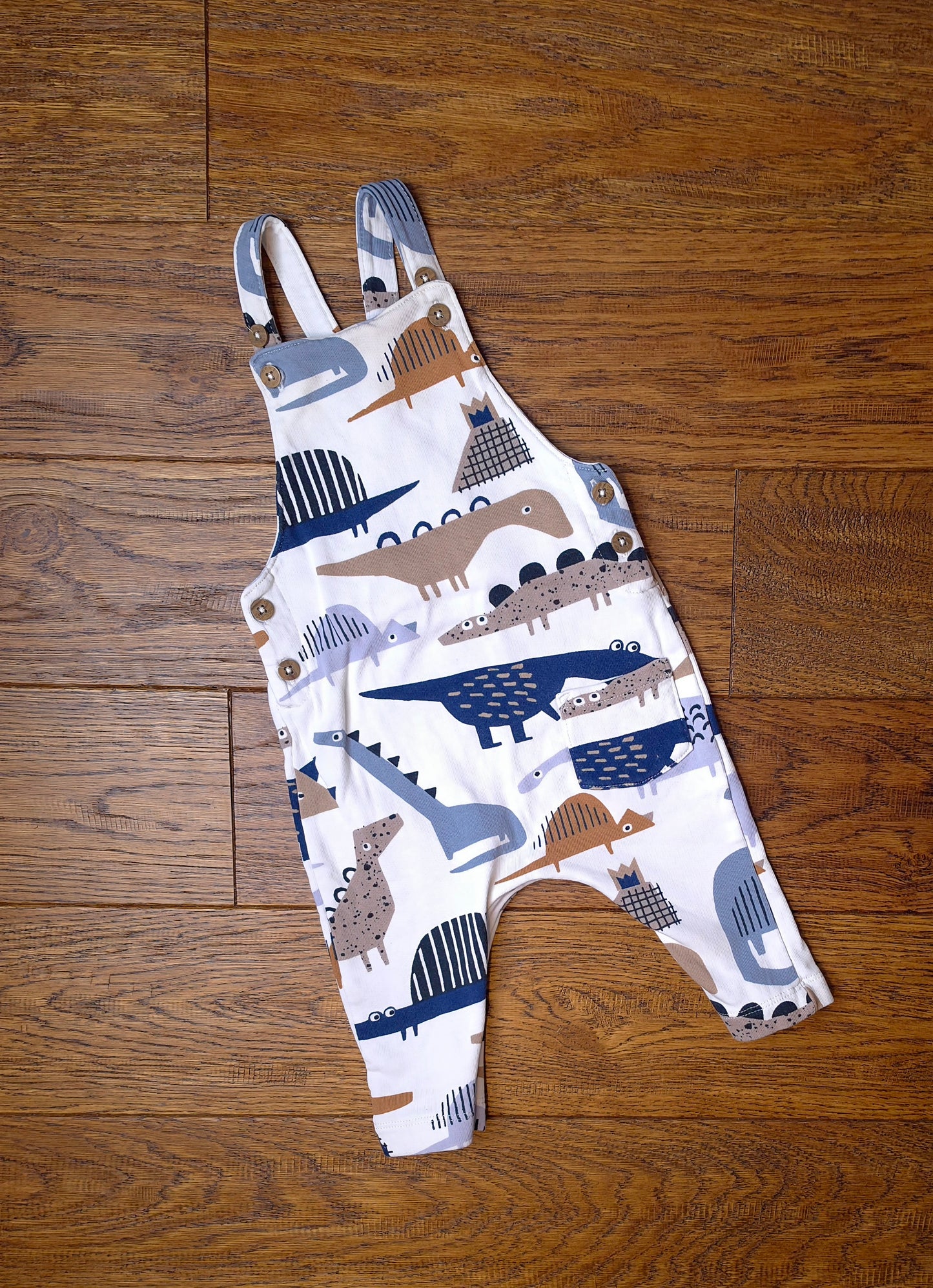 Next Dinosaur Dungarees 3-6 Months.