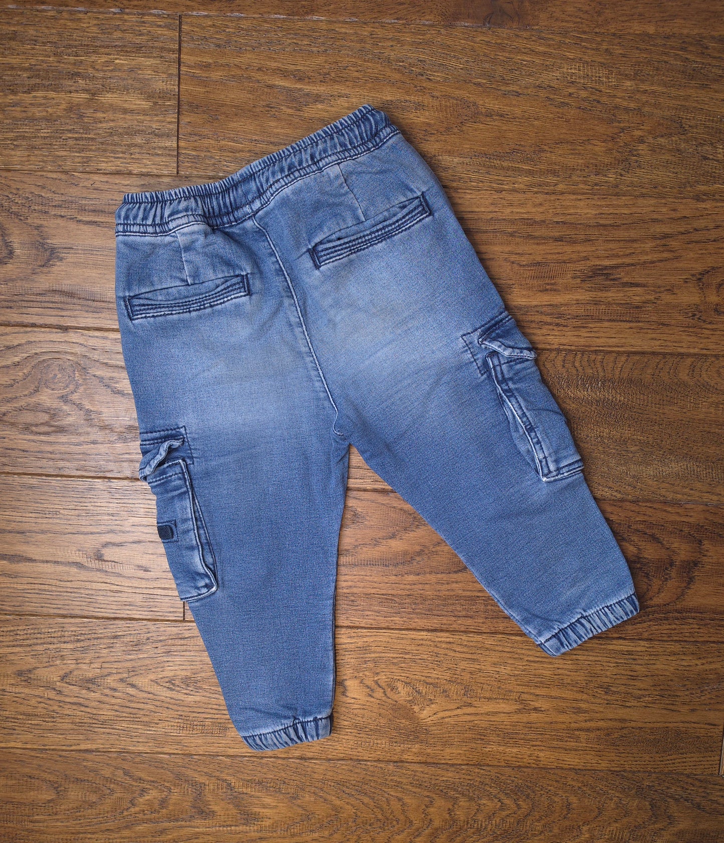 Next Elasticated Waist Cargo Jeans 18-24 Months.