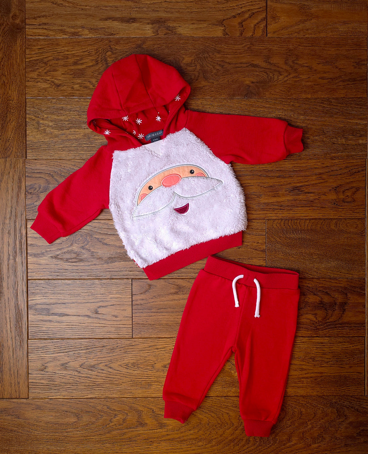 Primark Santa Christmas Tracksuit 6-9 Months.