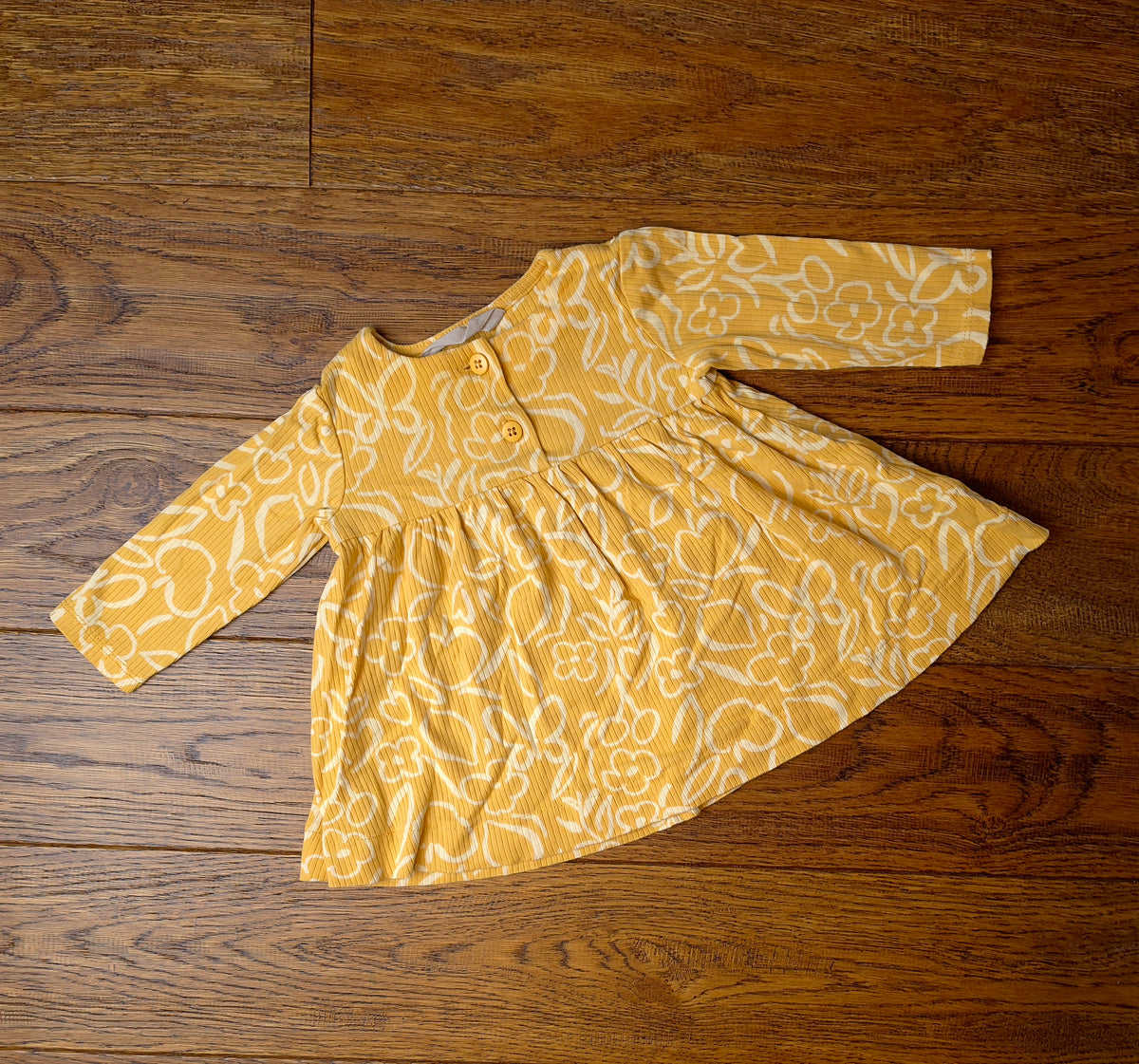 John Lewis Ribbed Dress 0-3 Months.