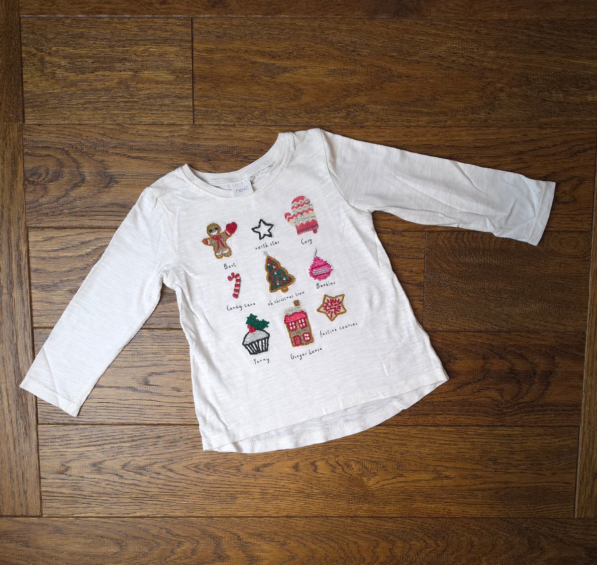 Next Embroidered Christmas Top 12-18 Months.