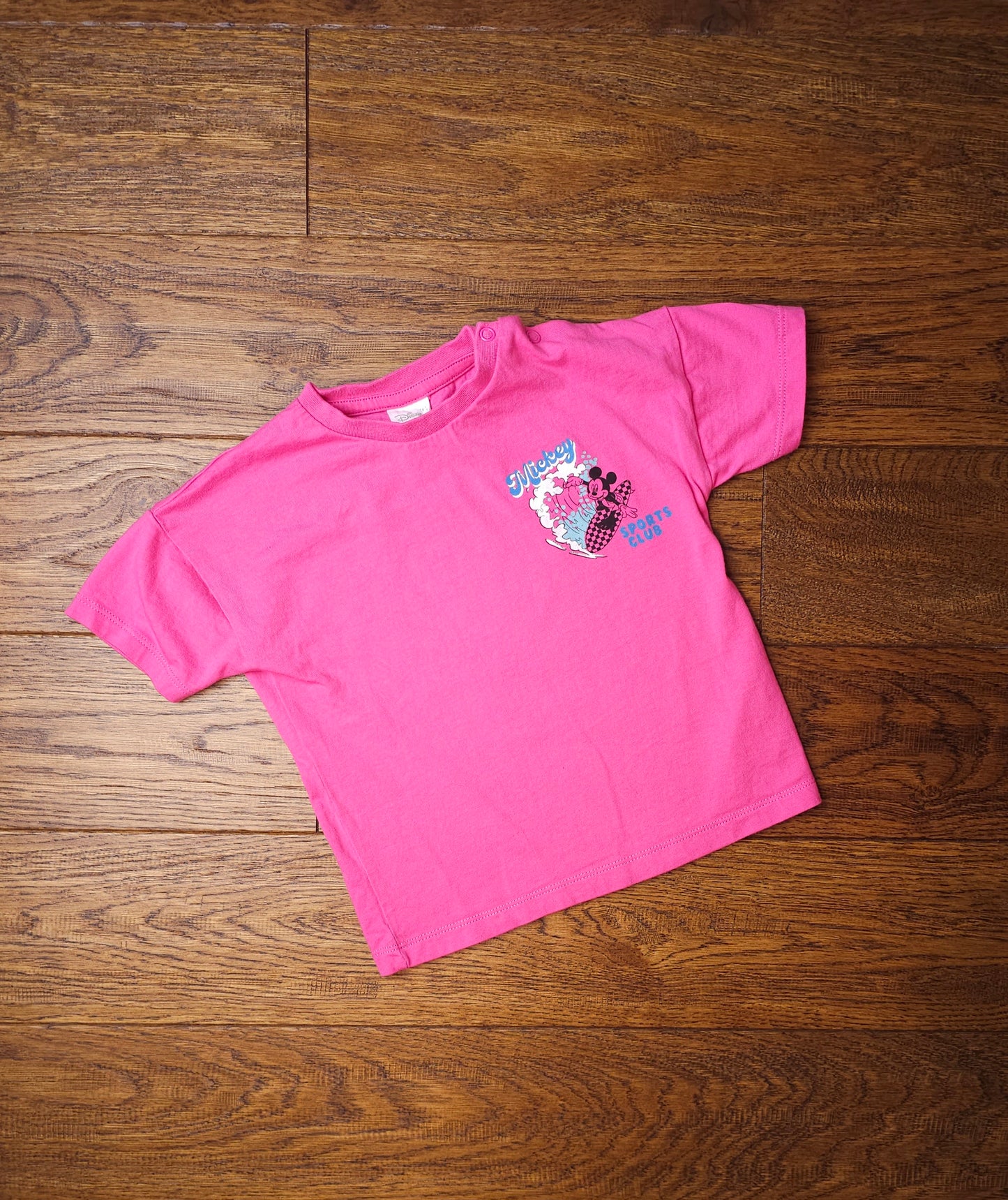 Tesco Disney Mickey Mouse Surfing Sports Club T-Shirt 18-24 Months