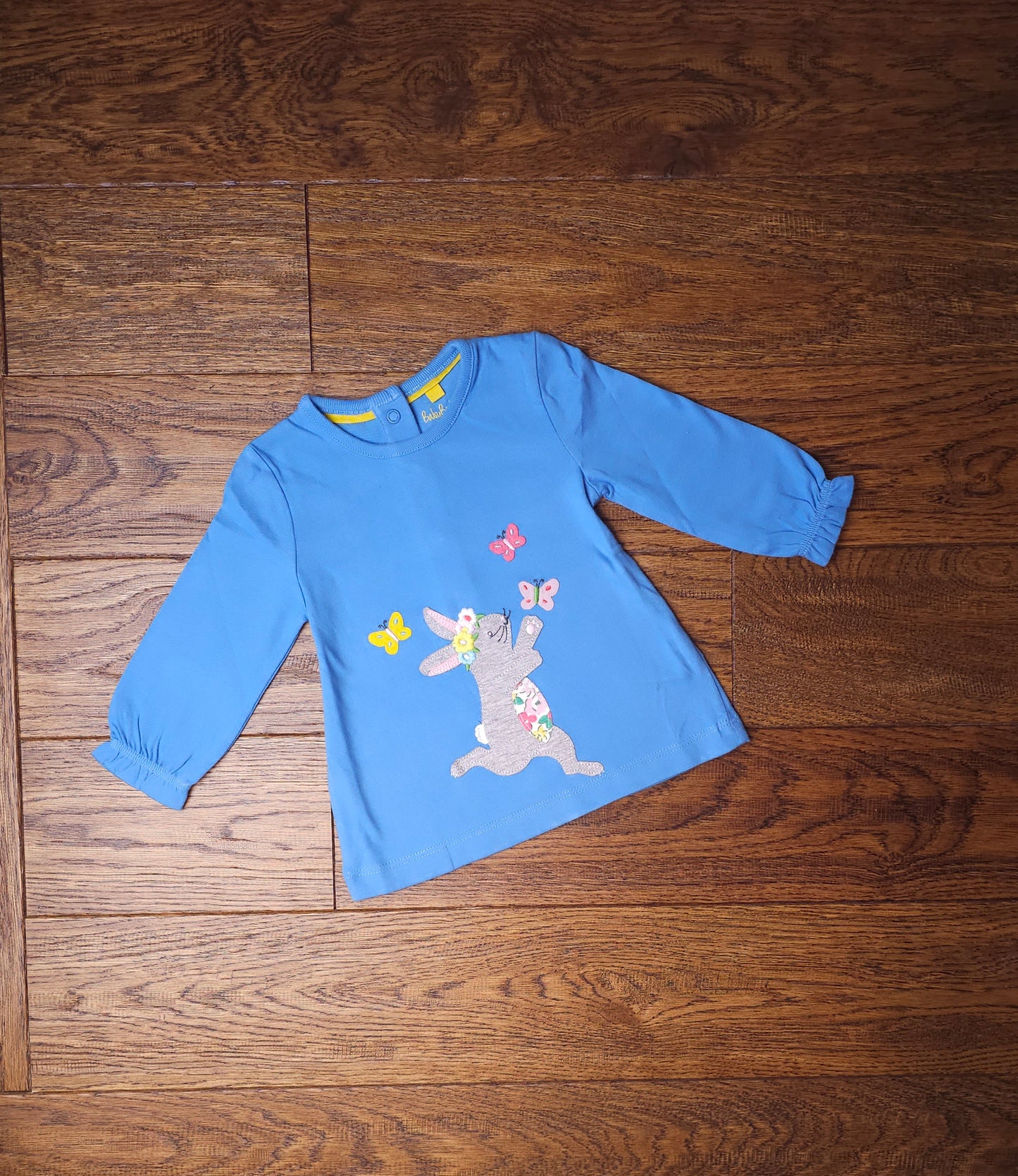 Boden Spring Easter Bunny Rabbit Applique Dress 0-3 Months, 3-6 Months