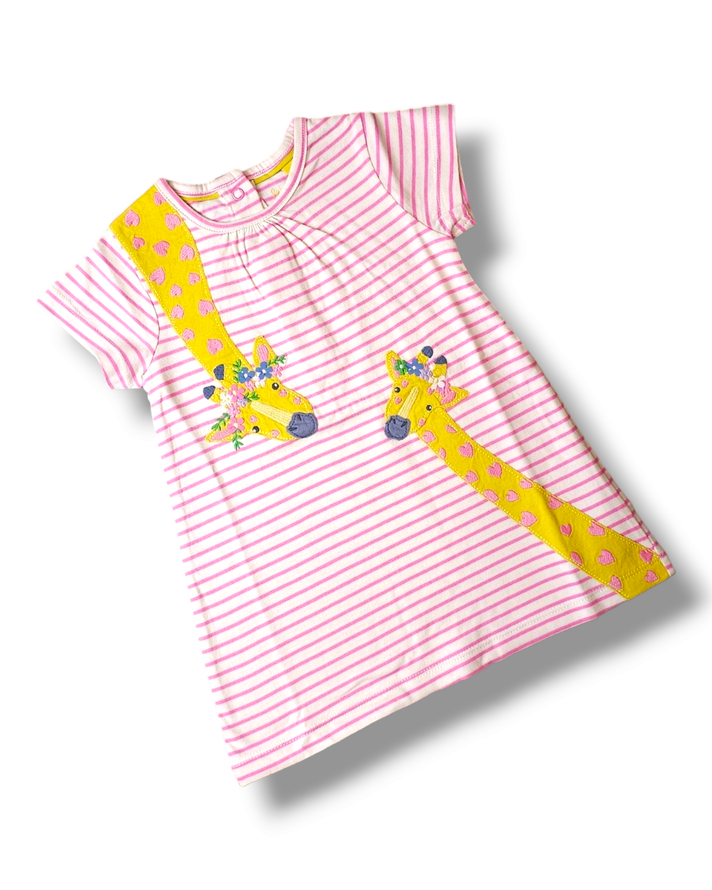 Boden Giraffe Applique Dress 0-3 Months, 3-6 Months, 9-12 Months 12-18 Months, 18-24 Months