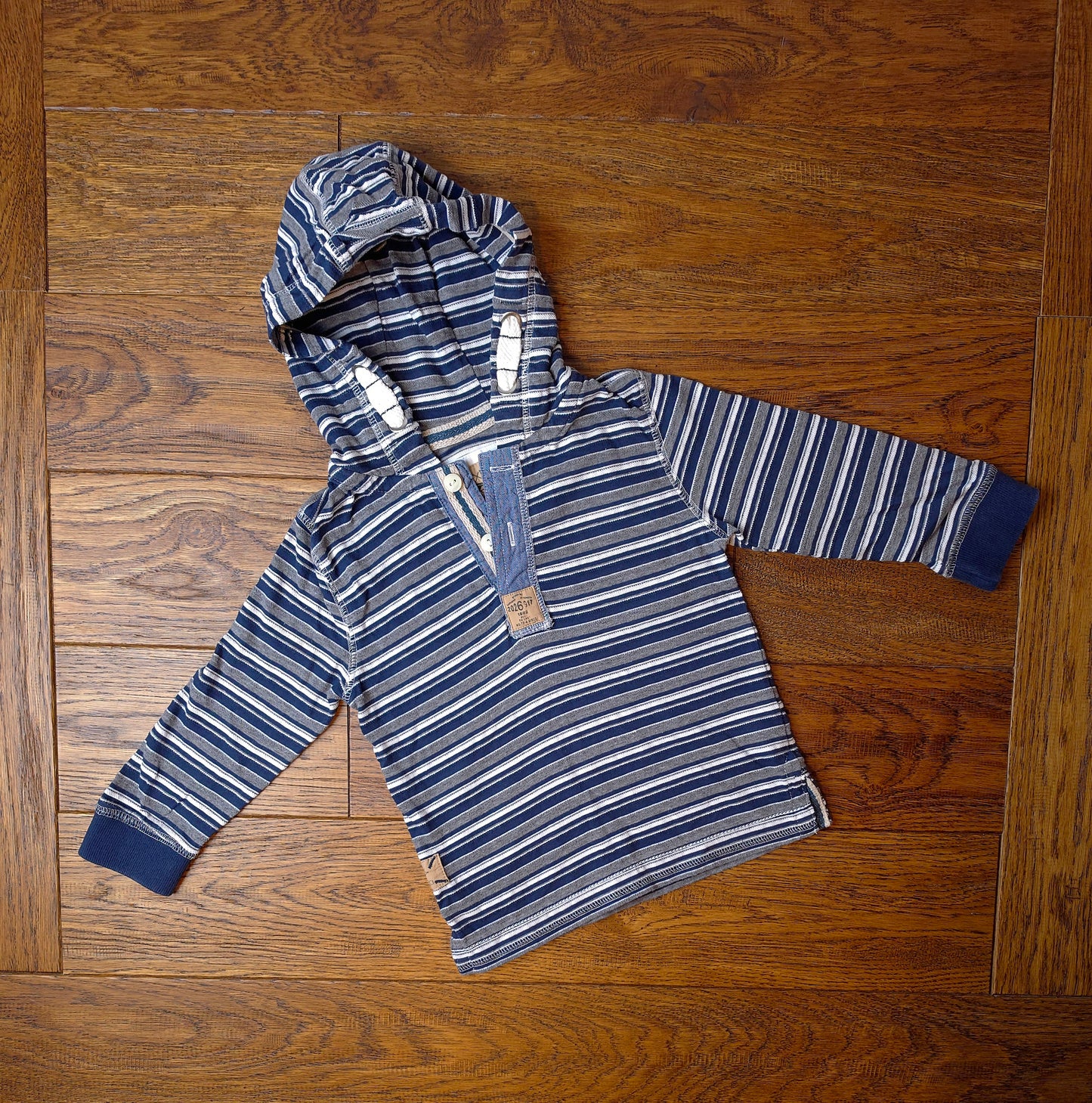 Next Striped Hooded Top 18-24 Months.