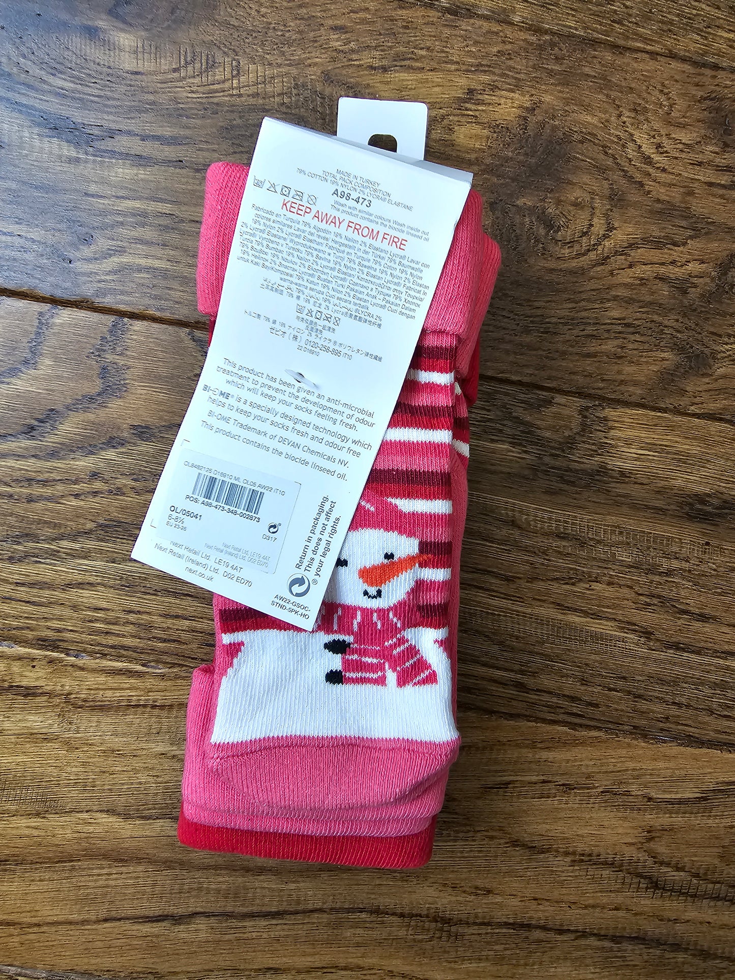 Next 3x Christmas Socks UK 3-5.5 Infant, UK 6-8.5 Infant