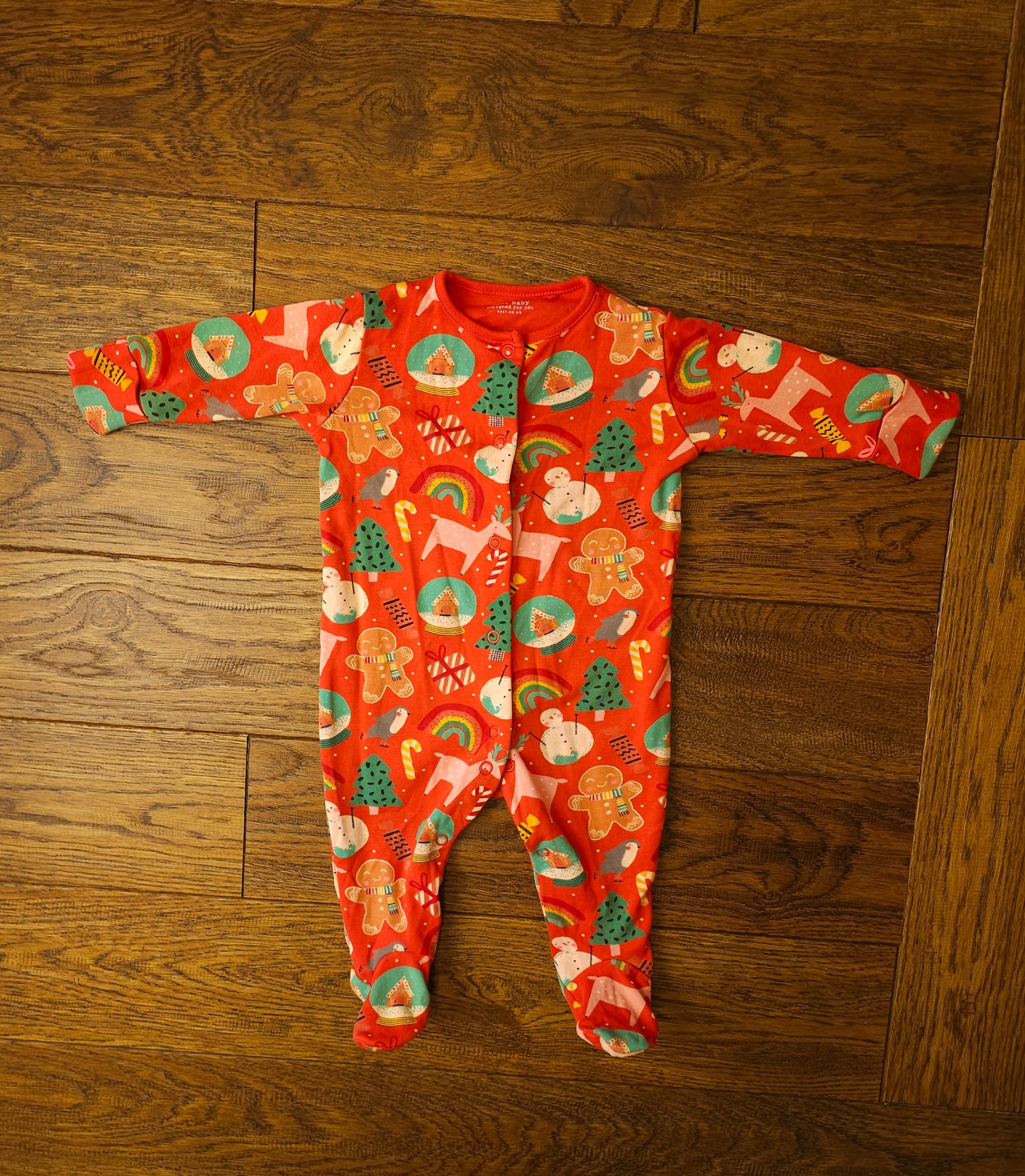 Next Christmas Sleepsuit 3-6 Months