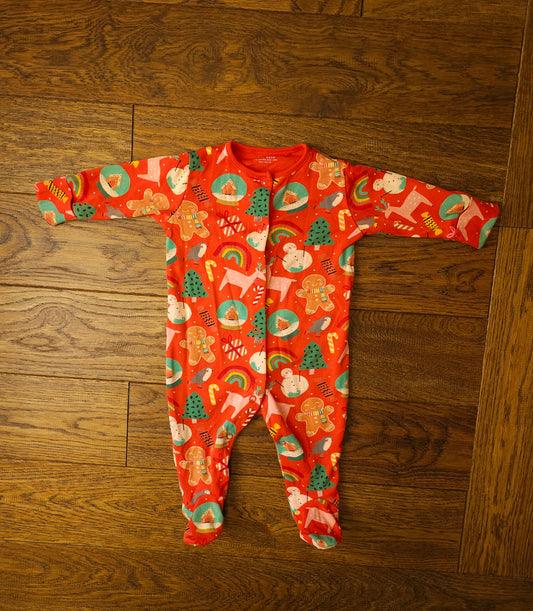 Next Christmas Sleepsuit 3-6 Months