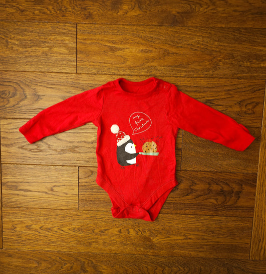 Marks and Spencer My First Christmas Bodysuit 3-6 Months