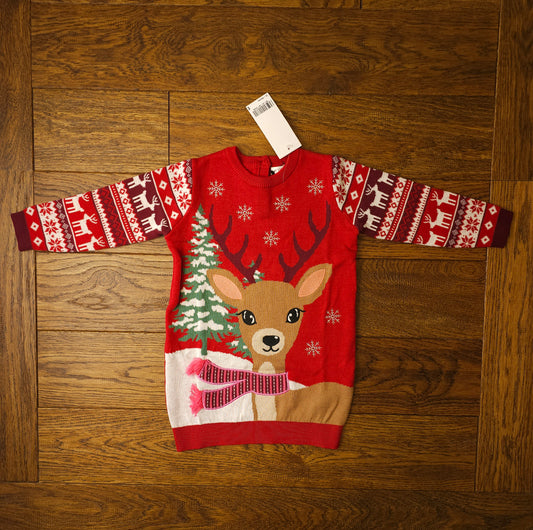 Next Reindeer Christmas Jumper Dress