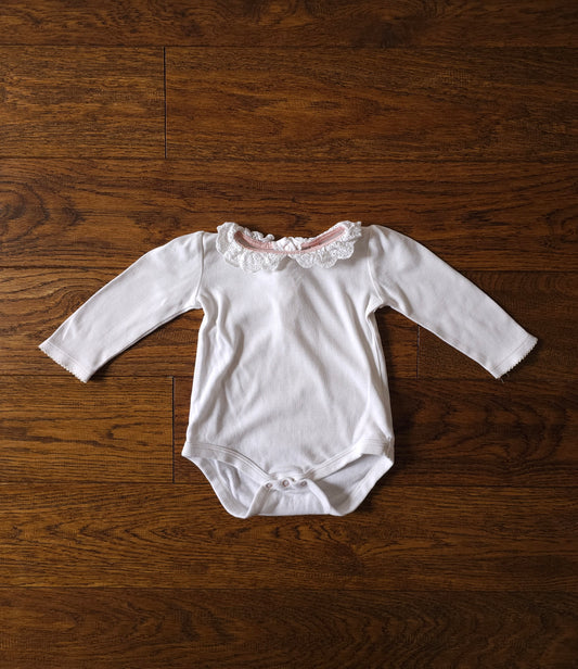 Boden Frilly Collar Bodysuit 3-6 Months