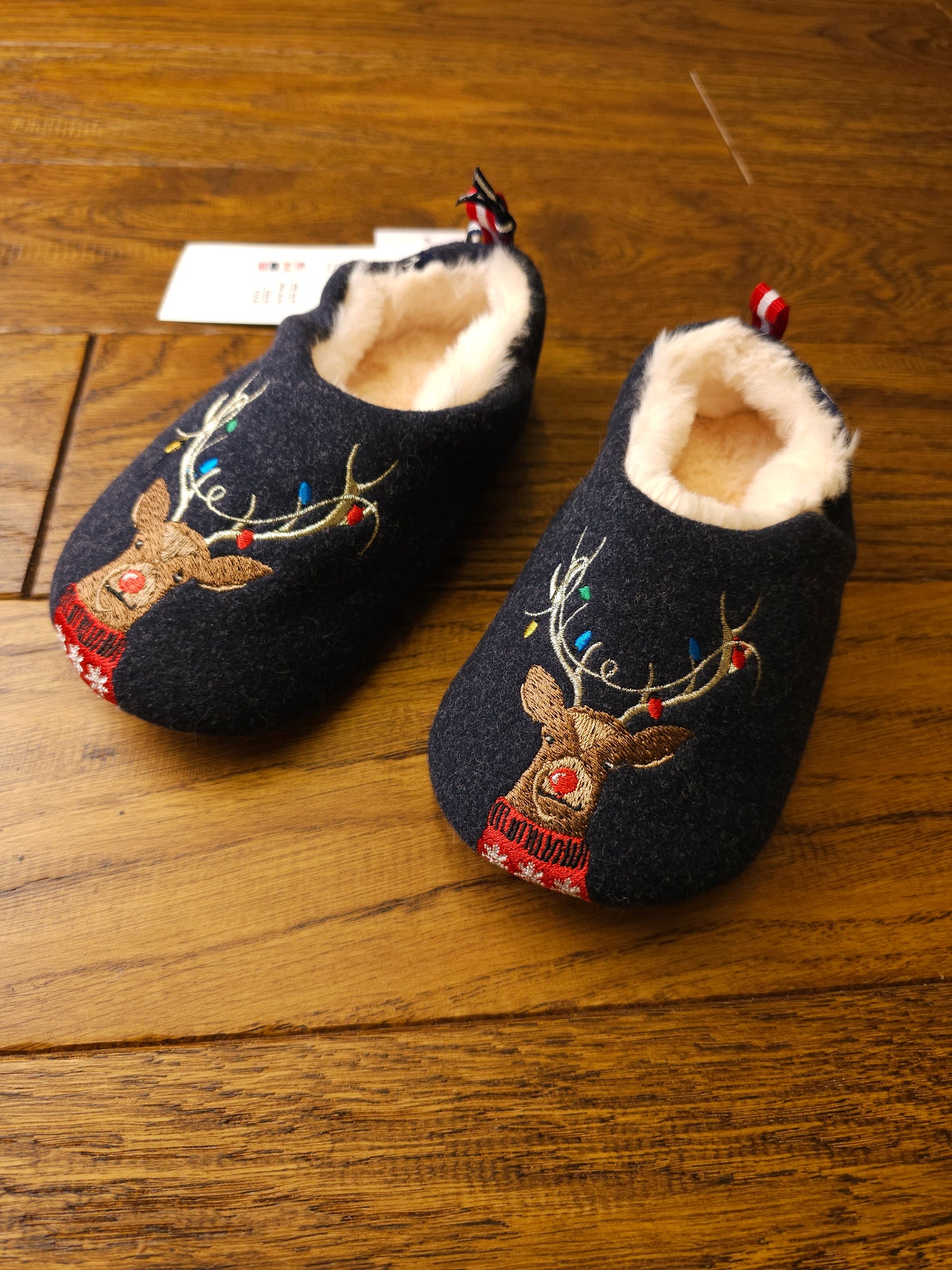 Joules Ruldolf Reindeer Christmas Slippers UK 10-11 Infant, UK 12-13 Infant, UK 1-2 Junior