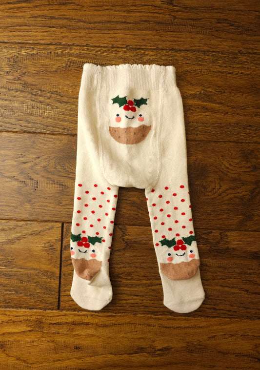 Next Christmas Pudding Tights 0-3 Months