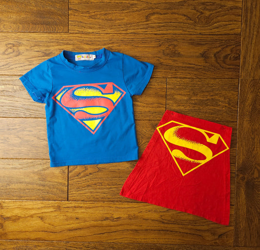 Baby Bear Superman T-Shirt With Detachable Cape