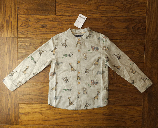 Next Grandad Collar Safari Shirt