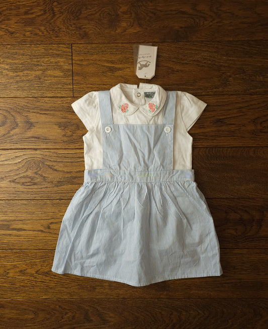 Rock a Bye Baby Boutique Pinstripe Pinafore Dress Outfit