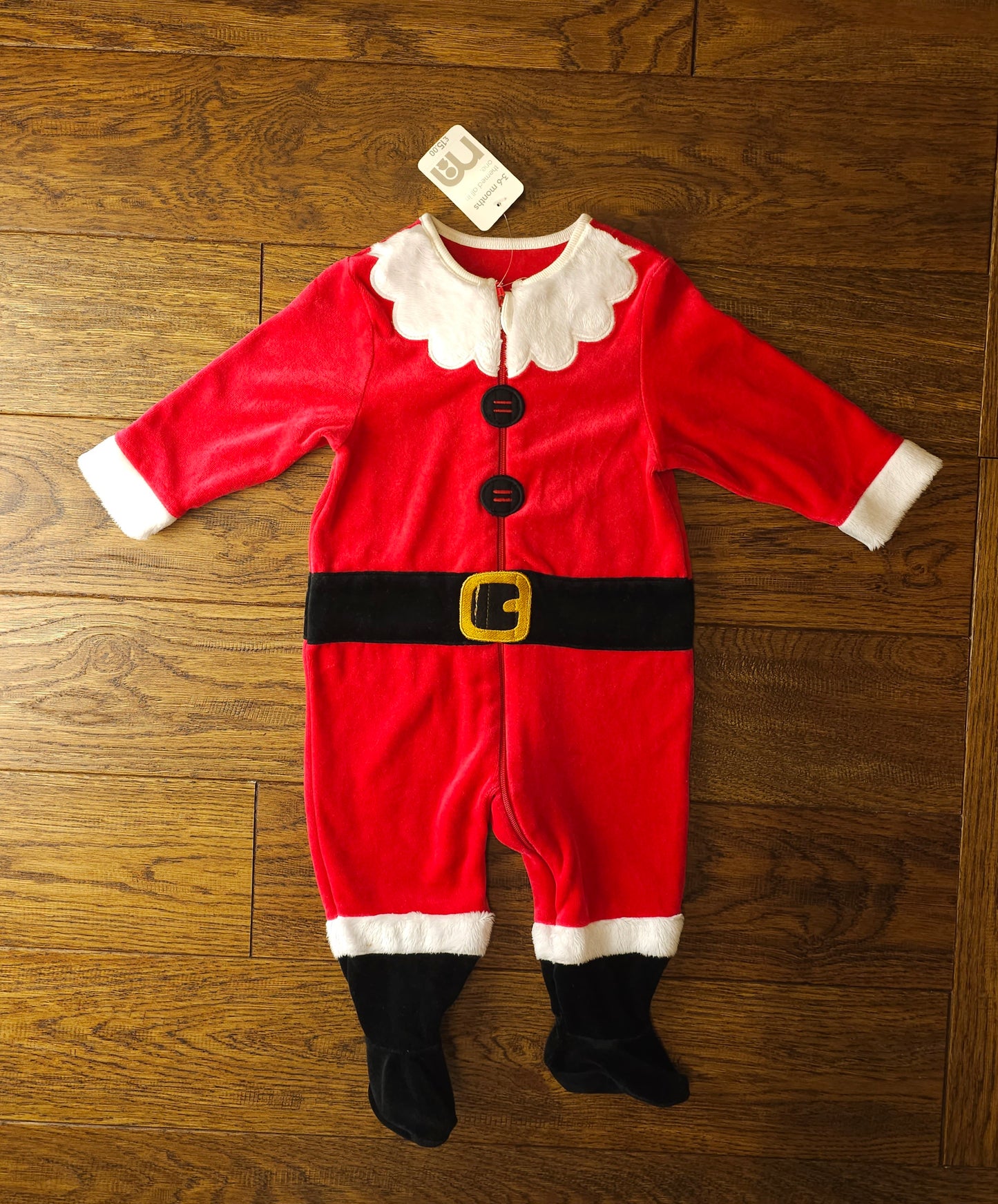 Mothercare Christmas Santa Sleepsuit Outfit 3-6 Months