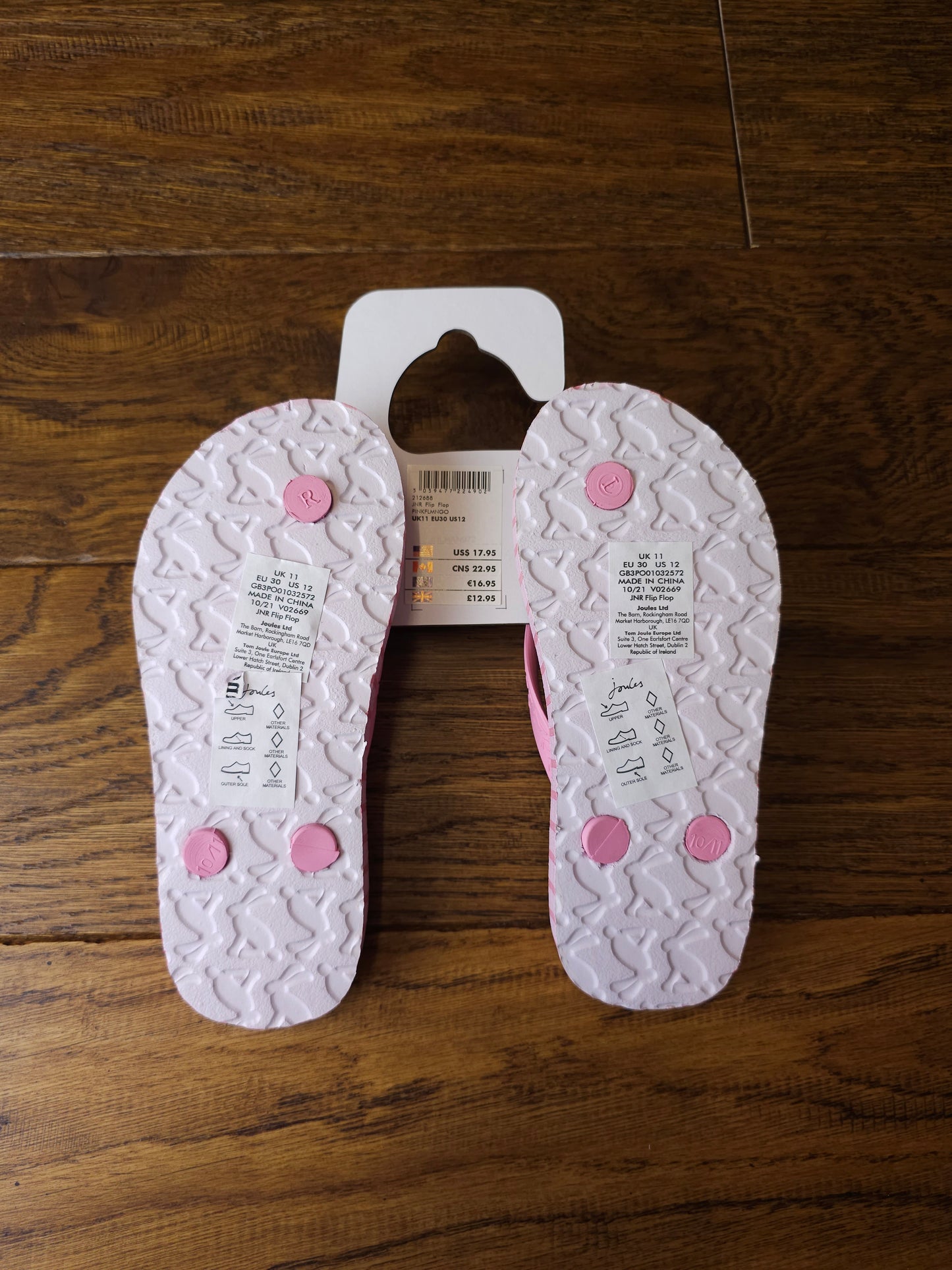 Joules Flamingo Flip Flops UK 8 Infant, UK 9 Infant, UK 10 Infant, UK 11 Infant, UK 12 Infant, UK 13 Infant